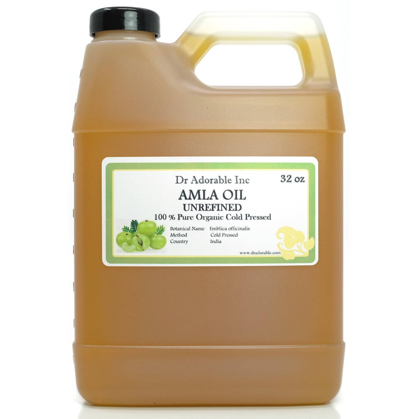 Amla Oil Unrefined - Indian Gooseberry Cold Pressed Pure Organic Hair Skin