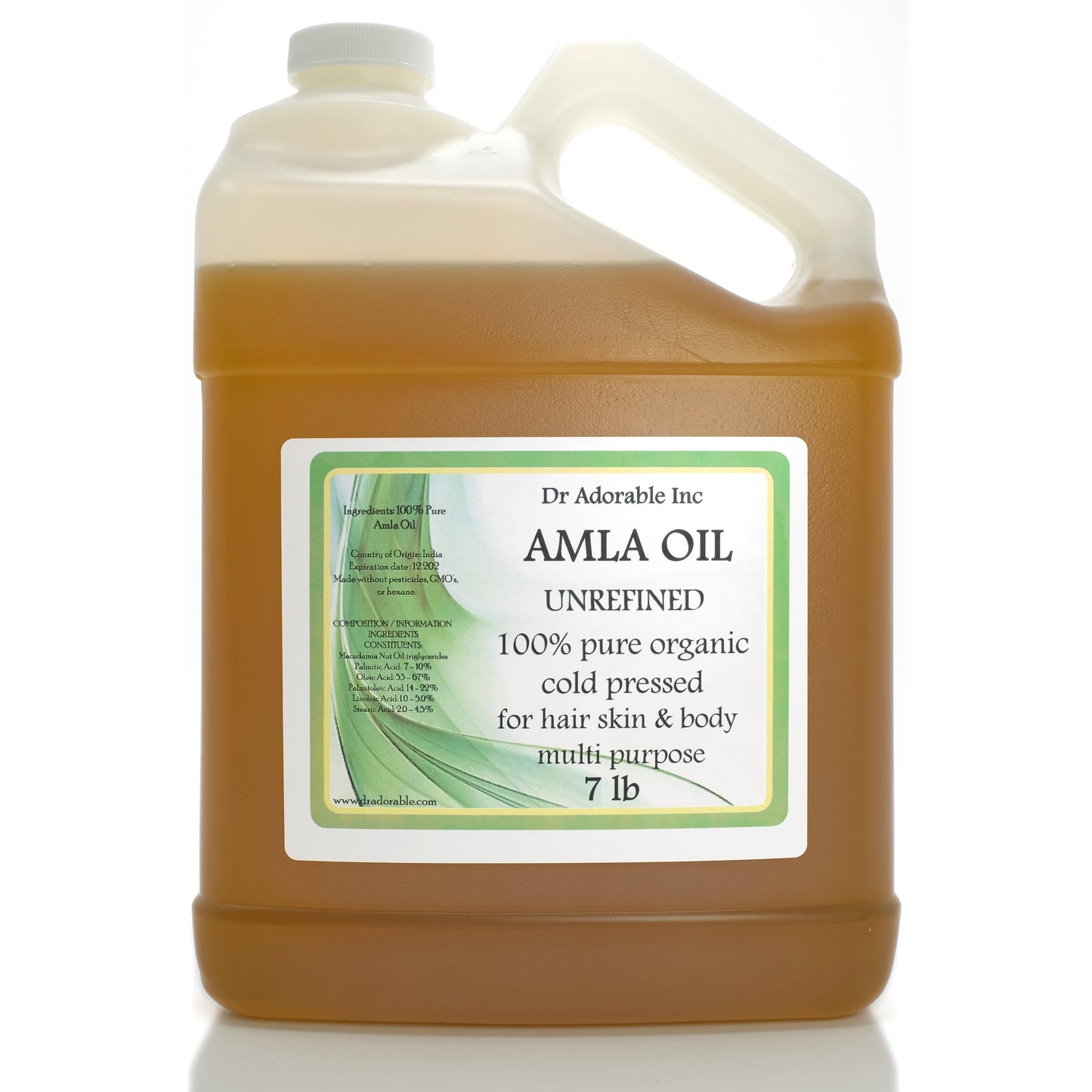 Amla Oil Unrefined - Indian Gooseberry Cold Pressed Pure Organic Hair Skin