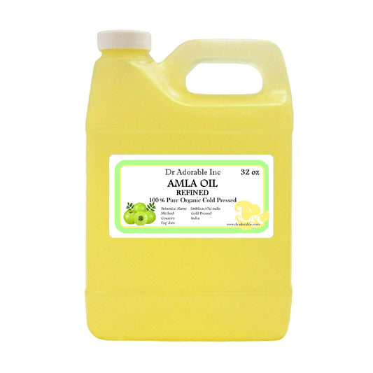 Amla Oil Refined - Indian Gooseberry Cold Pressed Pure Organic Hair Skin