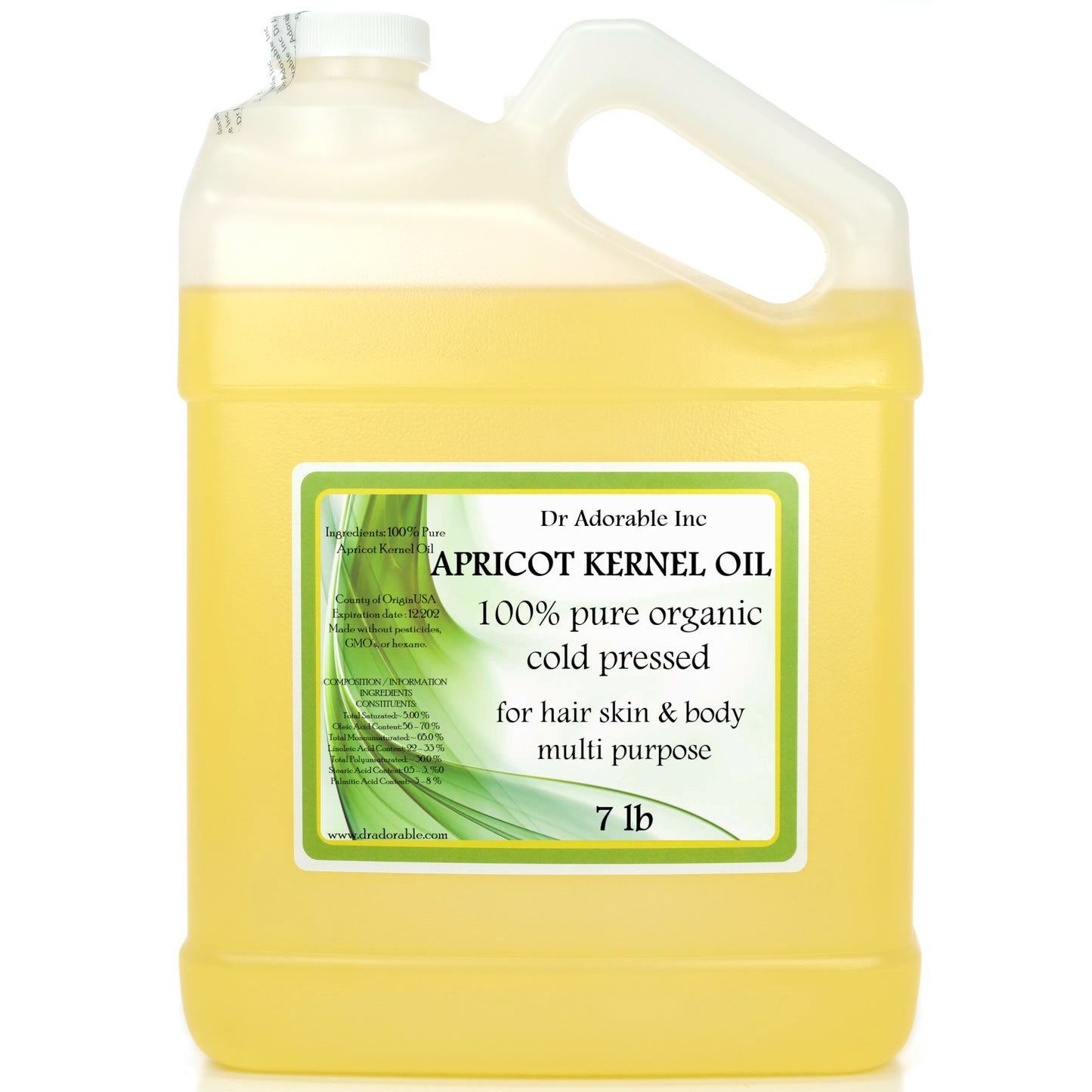 Apricot Kernel Oil - 100% Pure Natural Organic Cold Pressed