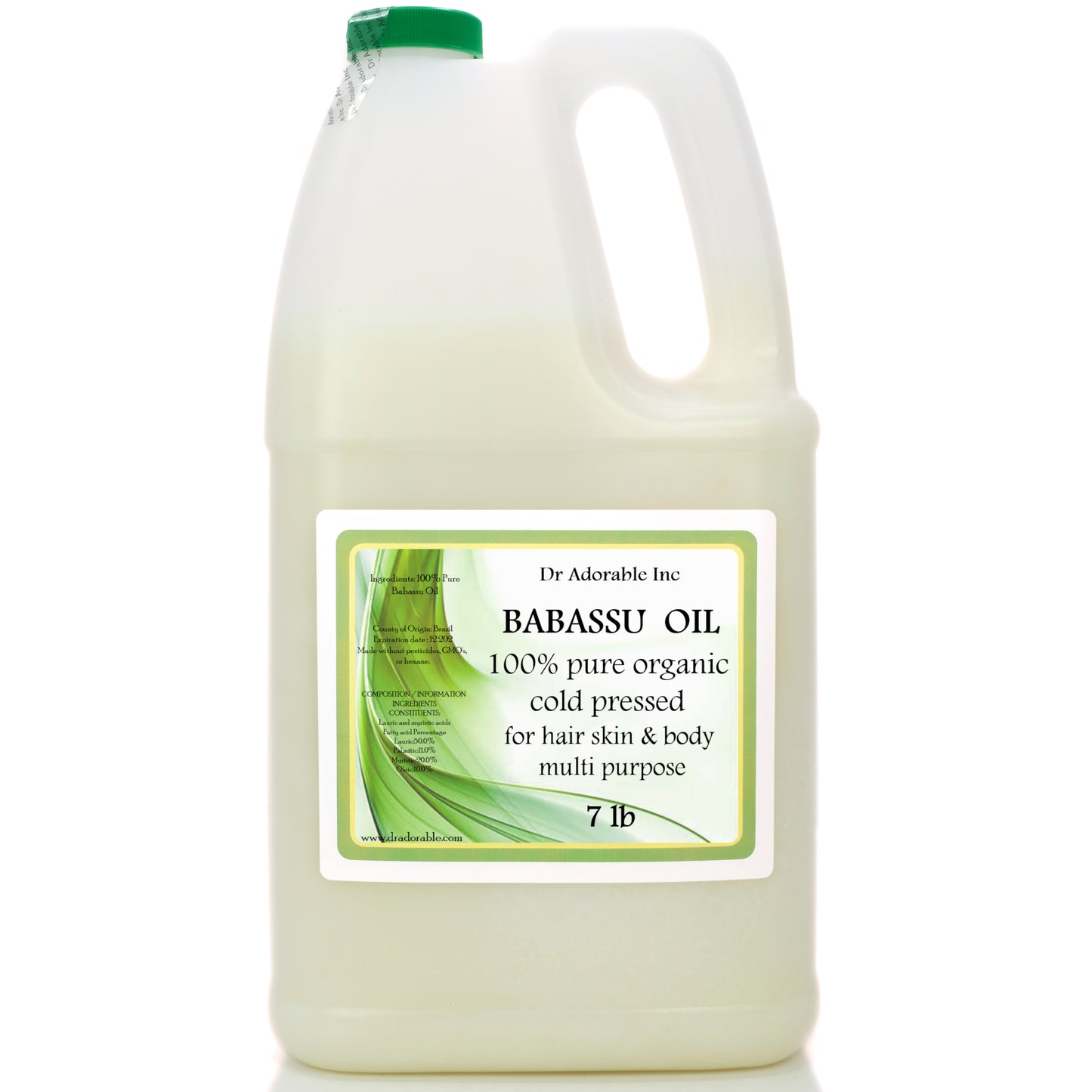 Babassu Oil - 100% Pure Cold Pressed Natural Organic