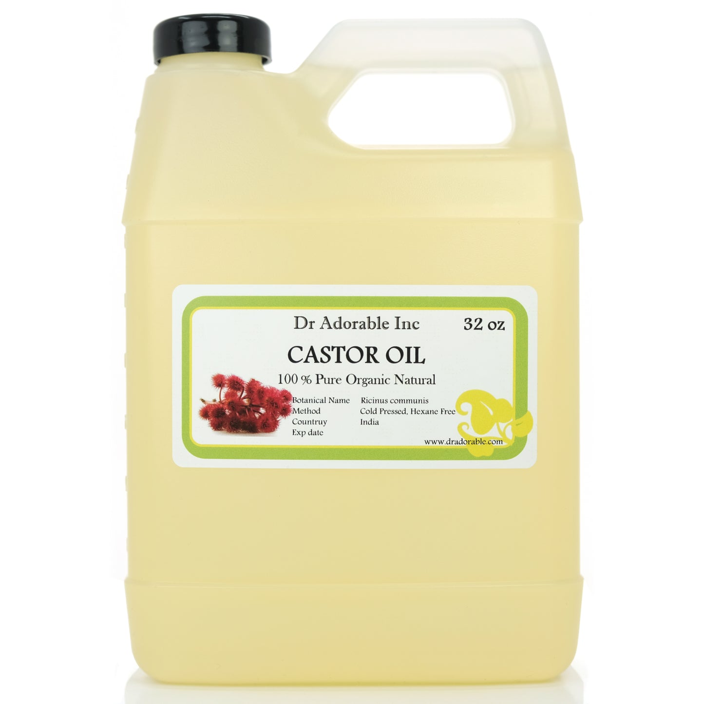 Castor Oil - 100% Pure Natural Organic Cold Pressed