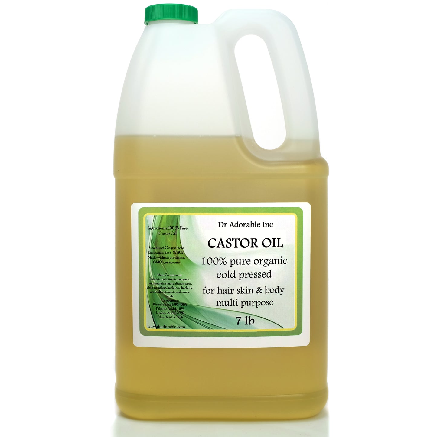 Castor Oil - 100% Pure Natural Organic Cold Pressed
