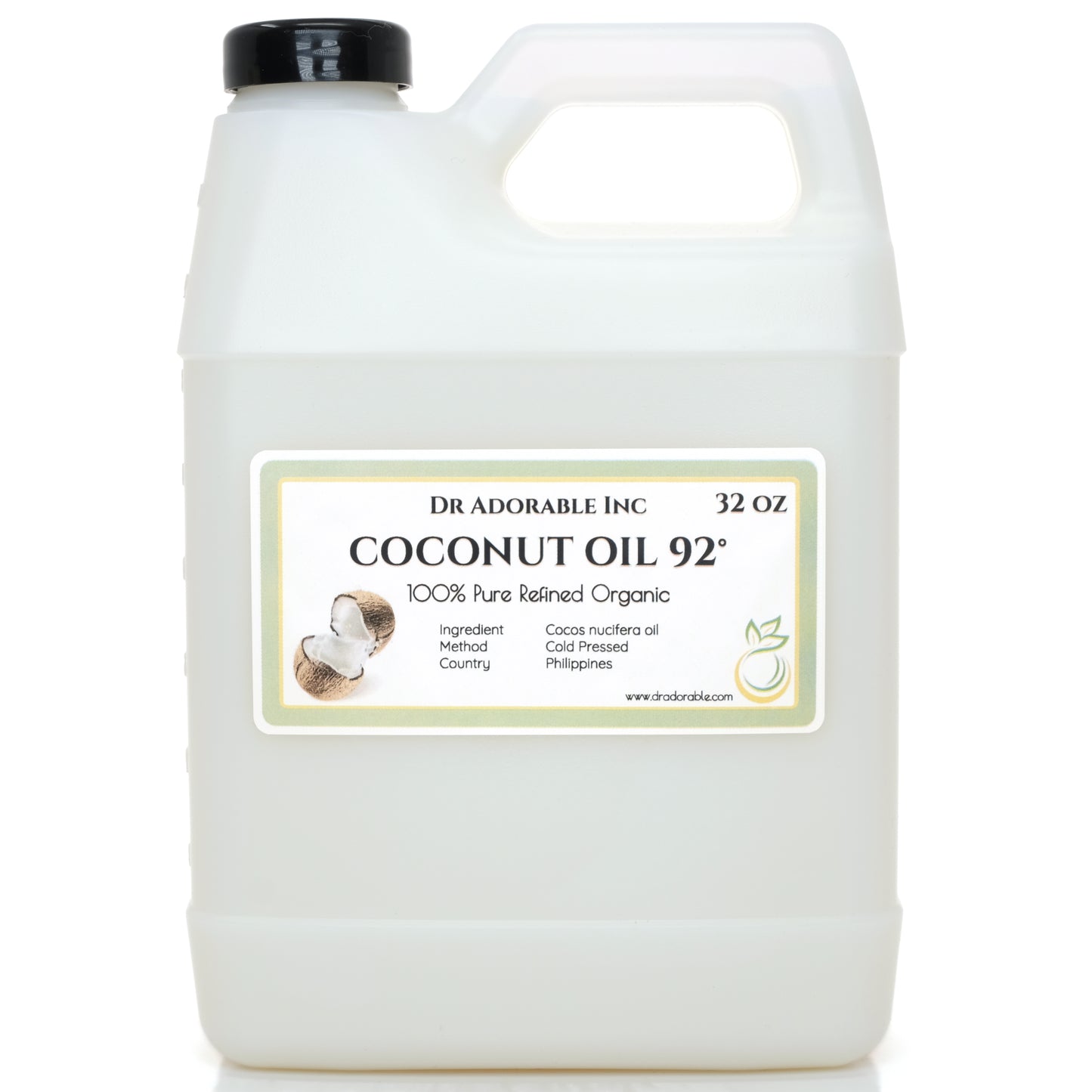 Coconut Oil 92 Degree - 100% Pure Natural Organic Cold Pressed