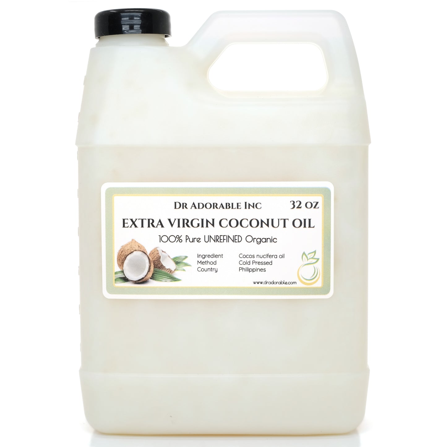 Coconut Extra Virgin Oil - 100% Pure Natural Organic Cold Pressed