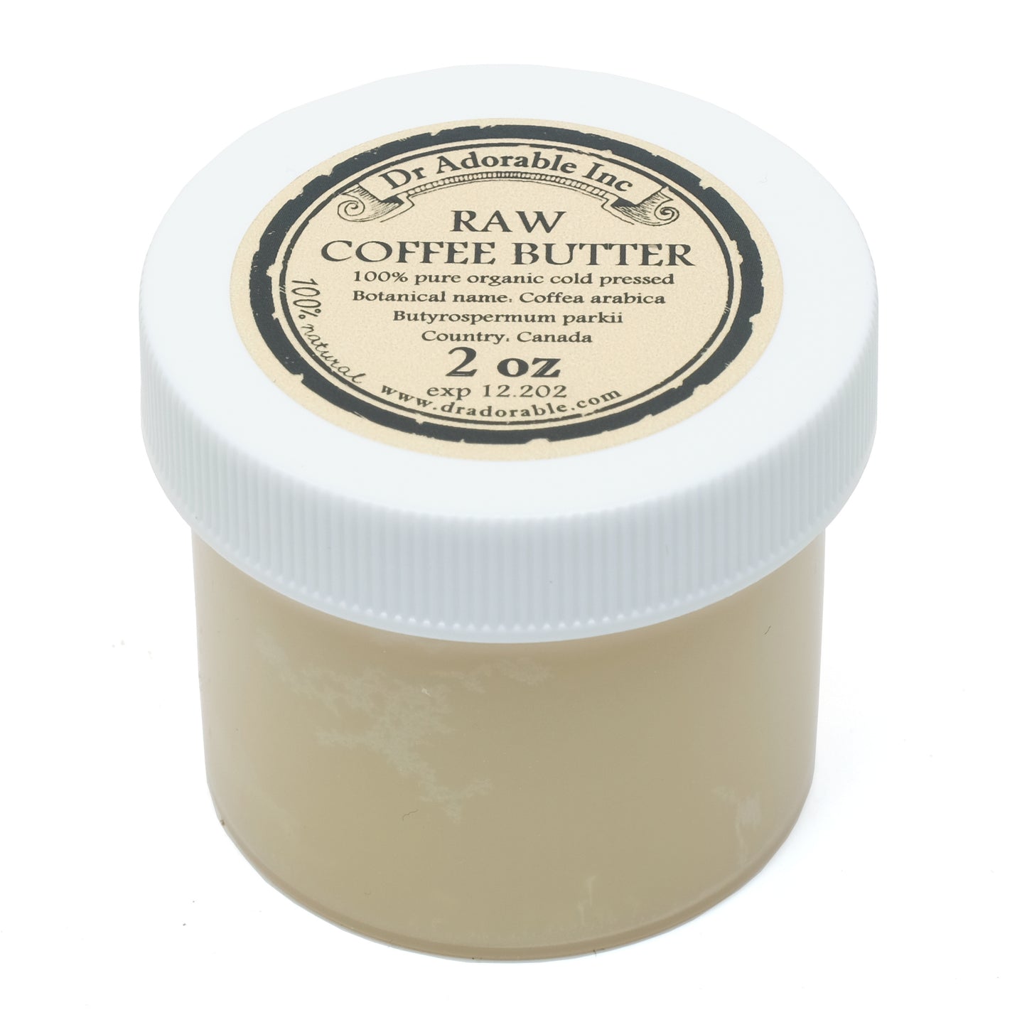 Coffee Bean Butter - Pure Natural Organic Anti Aging Moisturizer