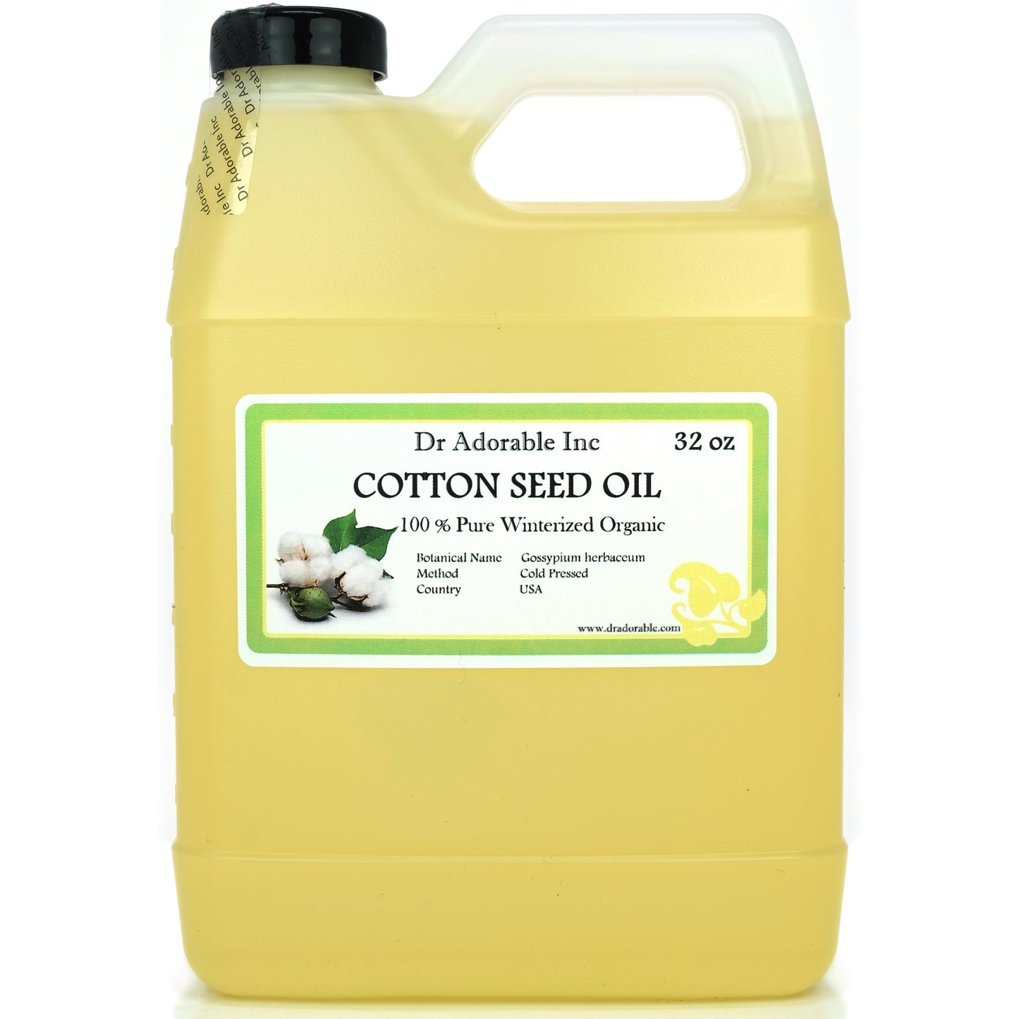 Cottonseed Oil - Winterized 100% Pure Natural Organic Cold Pressed