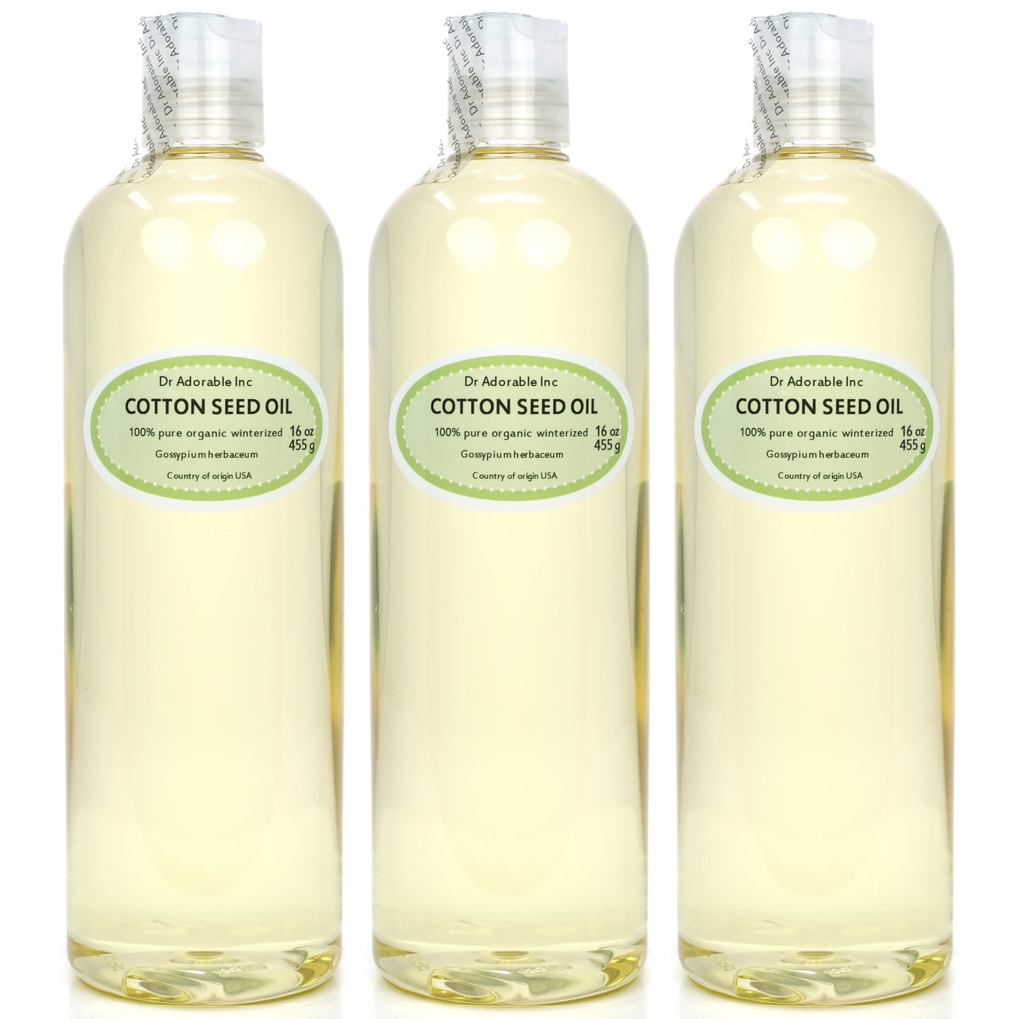 Cottonseed Oil - Winterized 100% Pure Natural Organic Cold Pressed