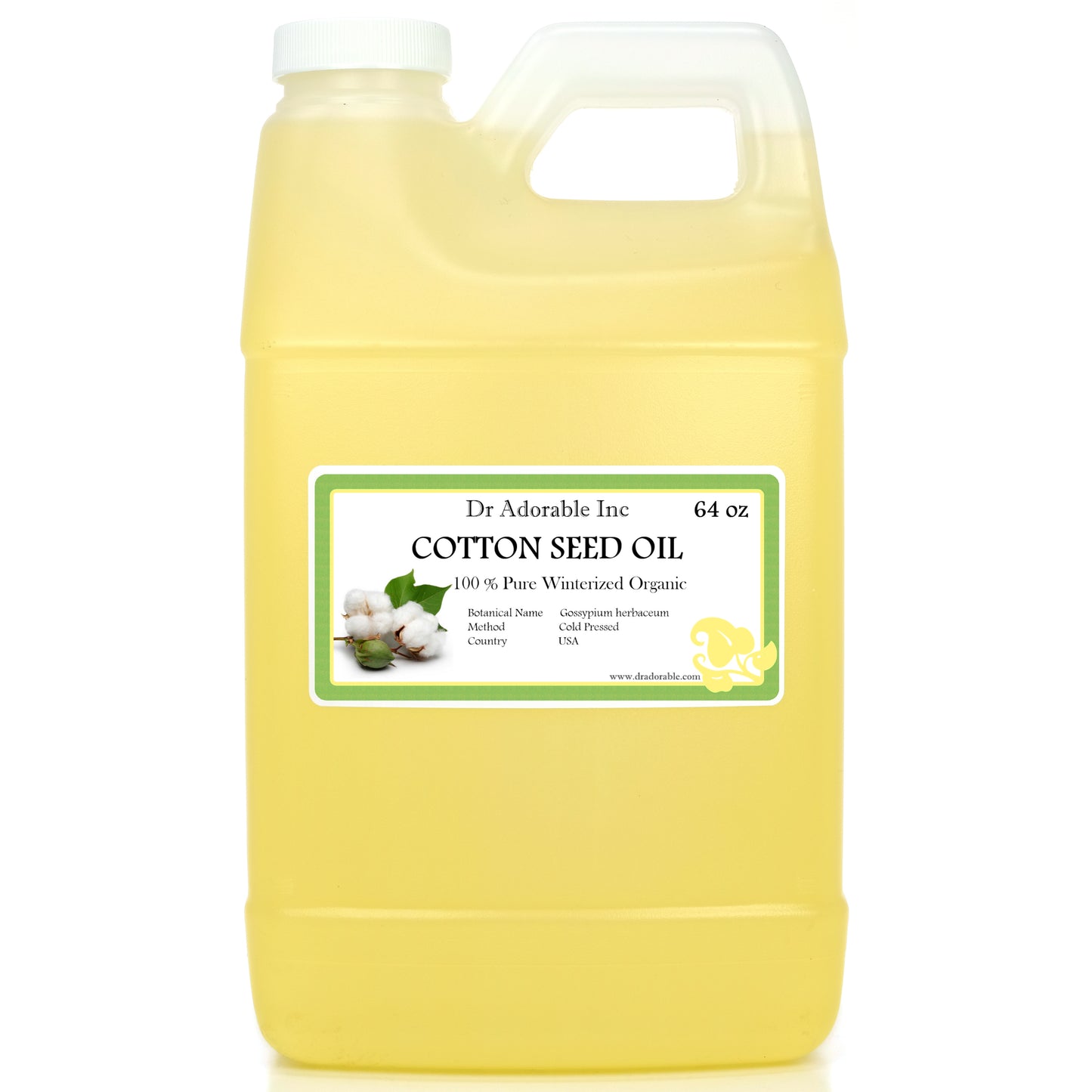 Cottonseed Oil - Winterized 100% Pure Natural Organic Cold Pressed