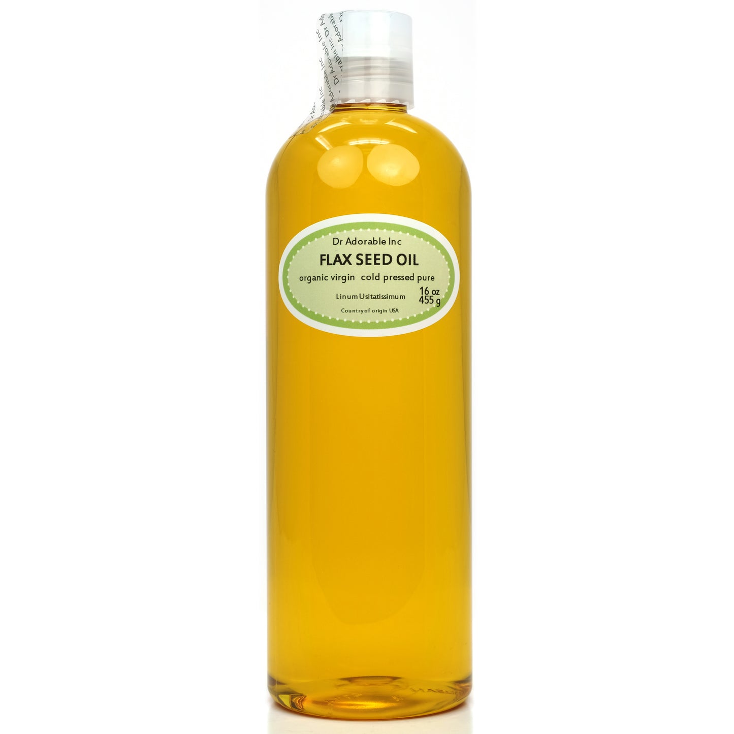 Flax Seed Oil - Unrefined 100% Pure Natural Organic Cold Pressed
