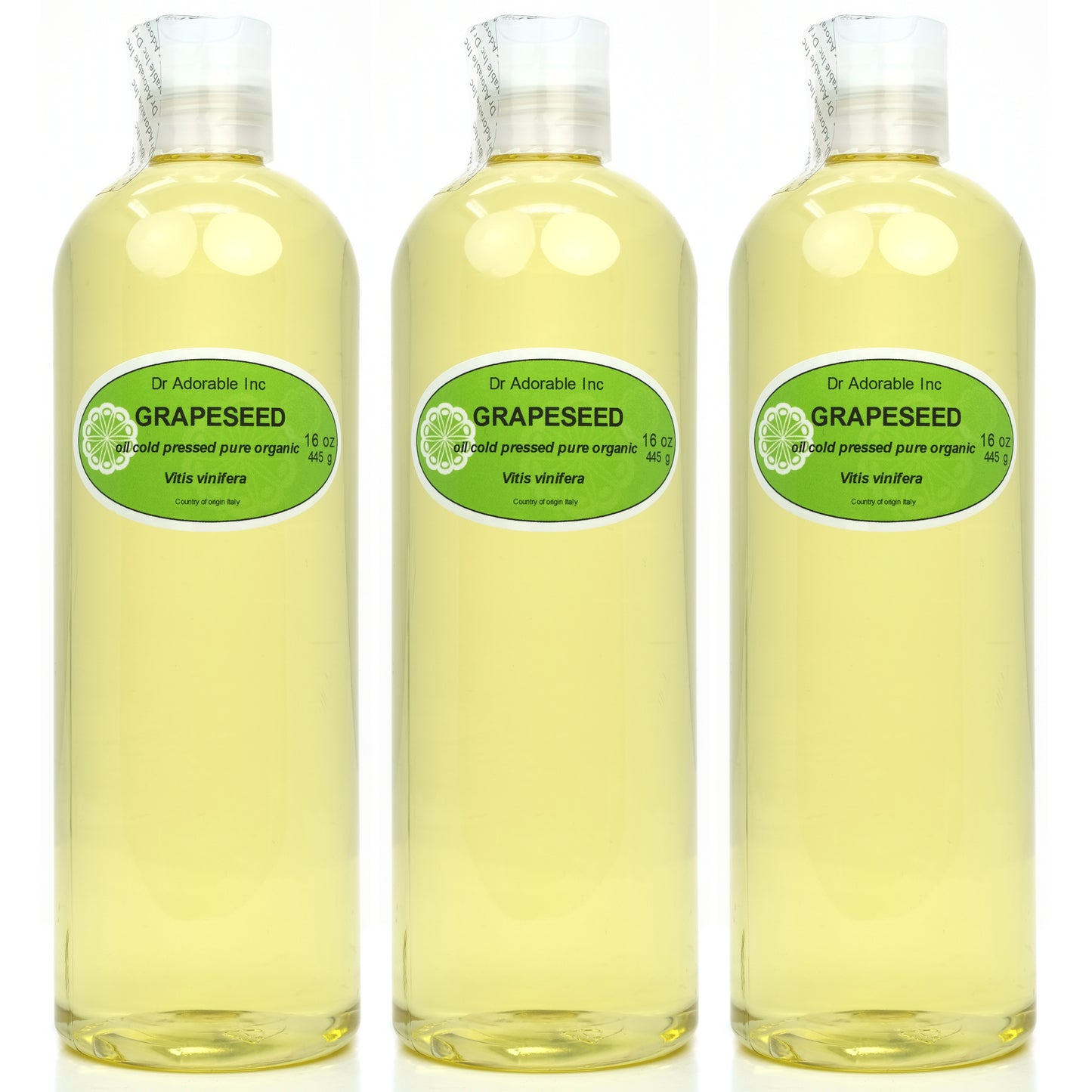 Grapeseed Oil - 100% Pure Cold Pressed Organic Natural