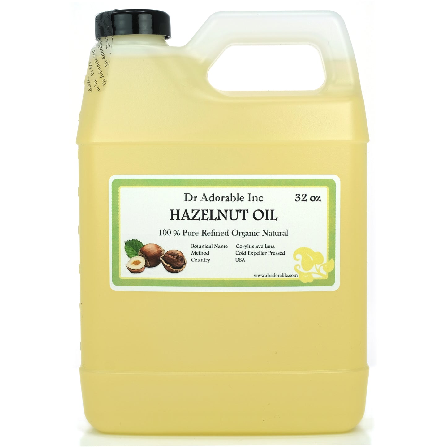 Hazelnut Oil - 100% Pure Natural Organic Cold Expeller Pressed