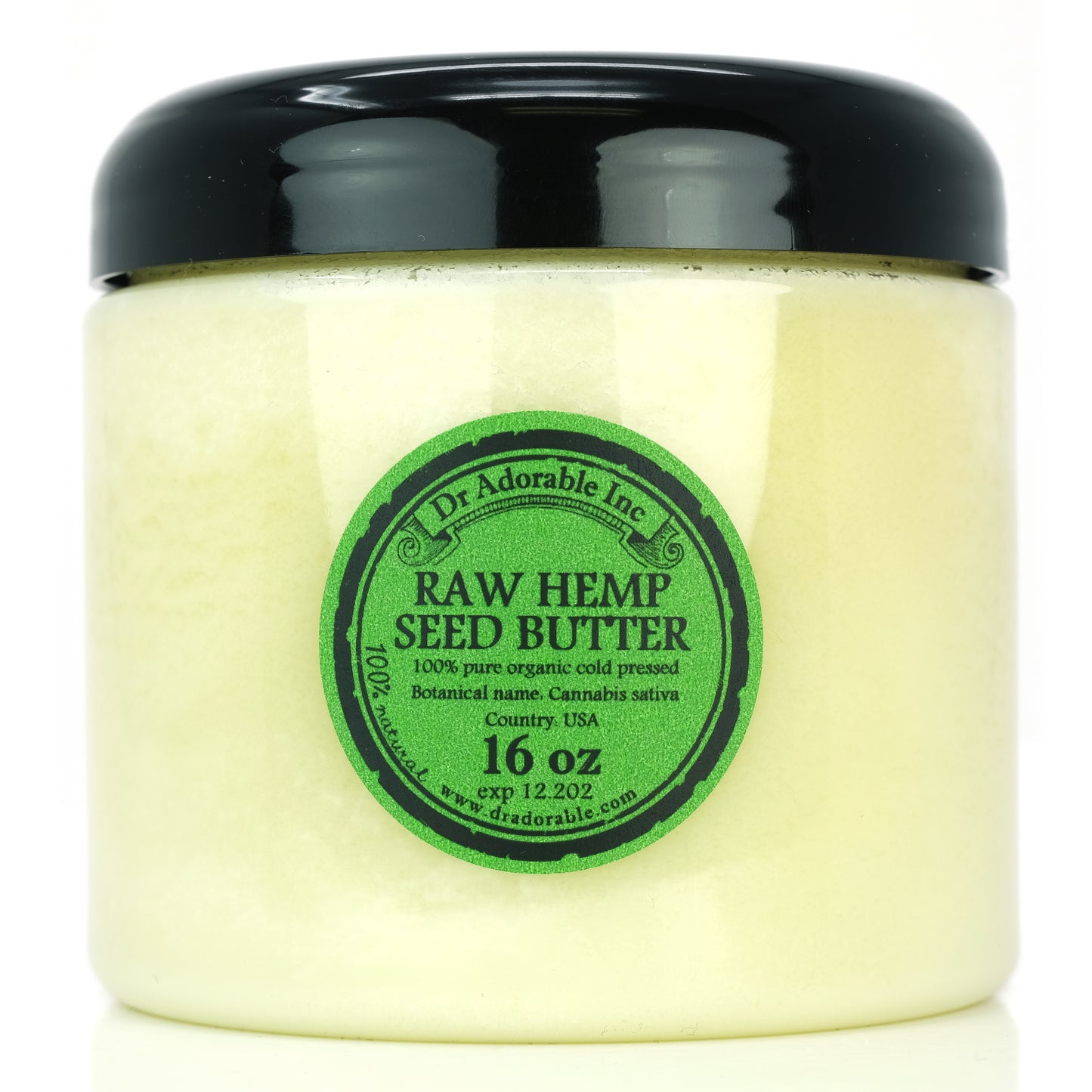 Hemp Seed Butter - 100% Pure Natural Organic Raw