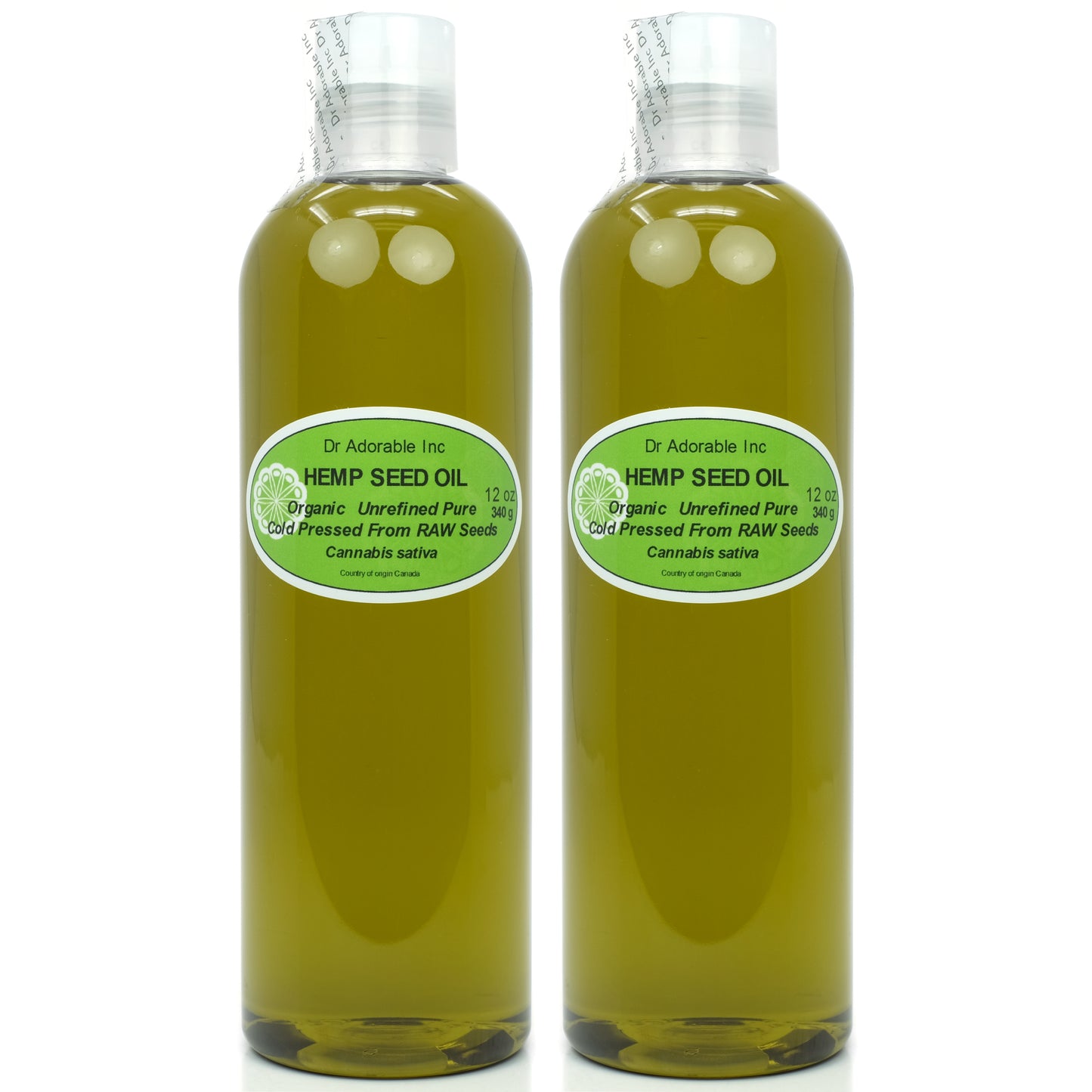 Hemp Seed Oil Unrefined - 100% Pure Natural Cold Pressed Organic