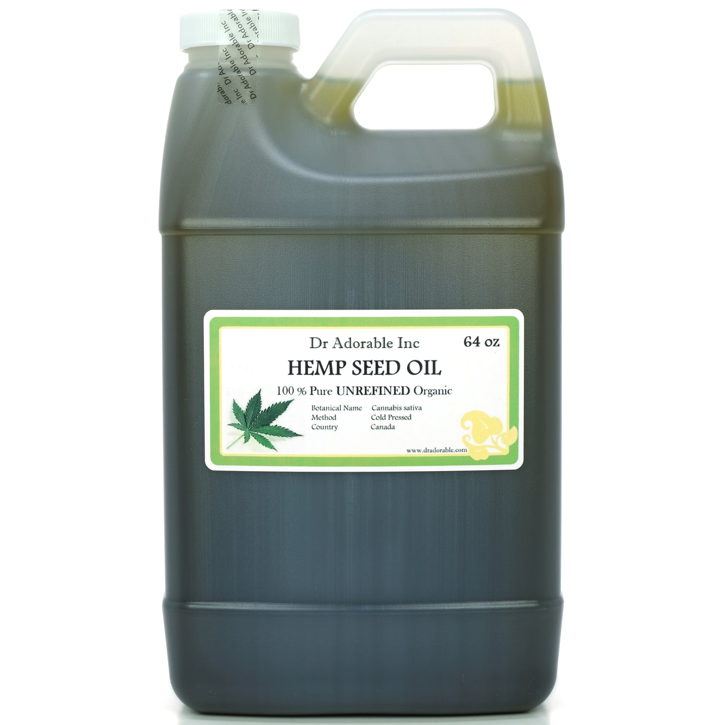 Hemp Seed Oil Unrefined - 100% Pure Natural Cold Pressed Organic