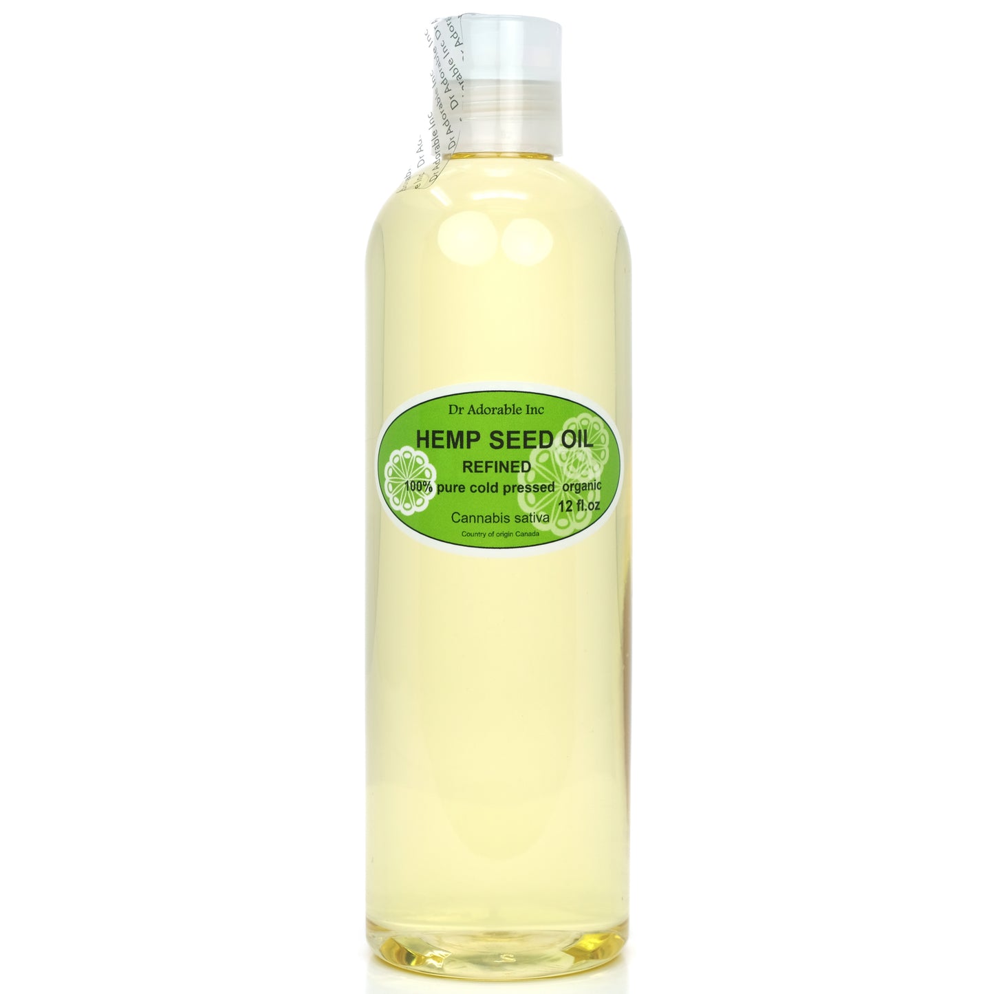 Hemp Seed Oil Refined - 100% Pure Natural Cold Pressed Organic