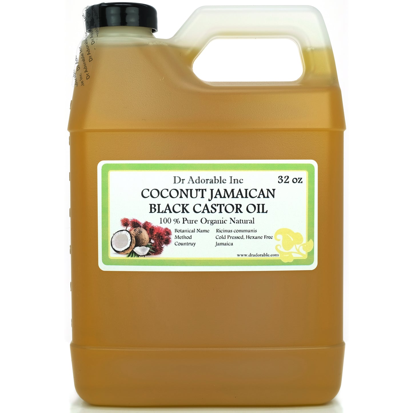 Jamaican Coconut Black Castor Oil - Pure Natural Organic Strengthen Grow & Restore Hair Care