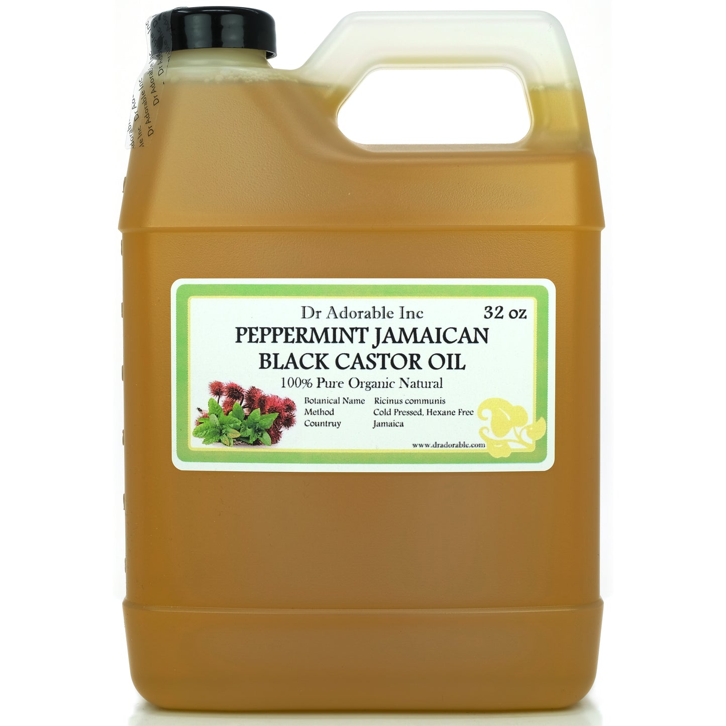 Jamaican Peppermint Black Castor Oil - Pure Natural Organic Strengthen Grow & Restore Hair Care