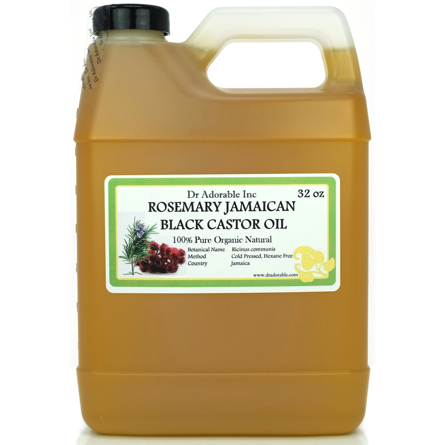 Jamaican Rosemary Black Castor Oil - Pure Natural Organic Strengthen Grow & Restore Hair Care
