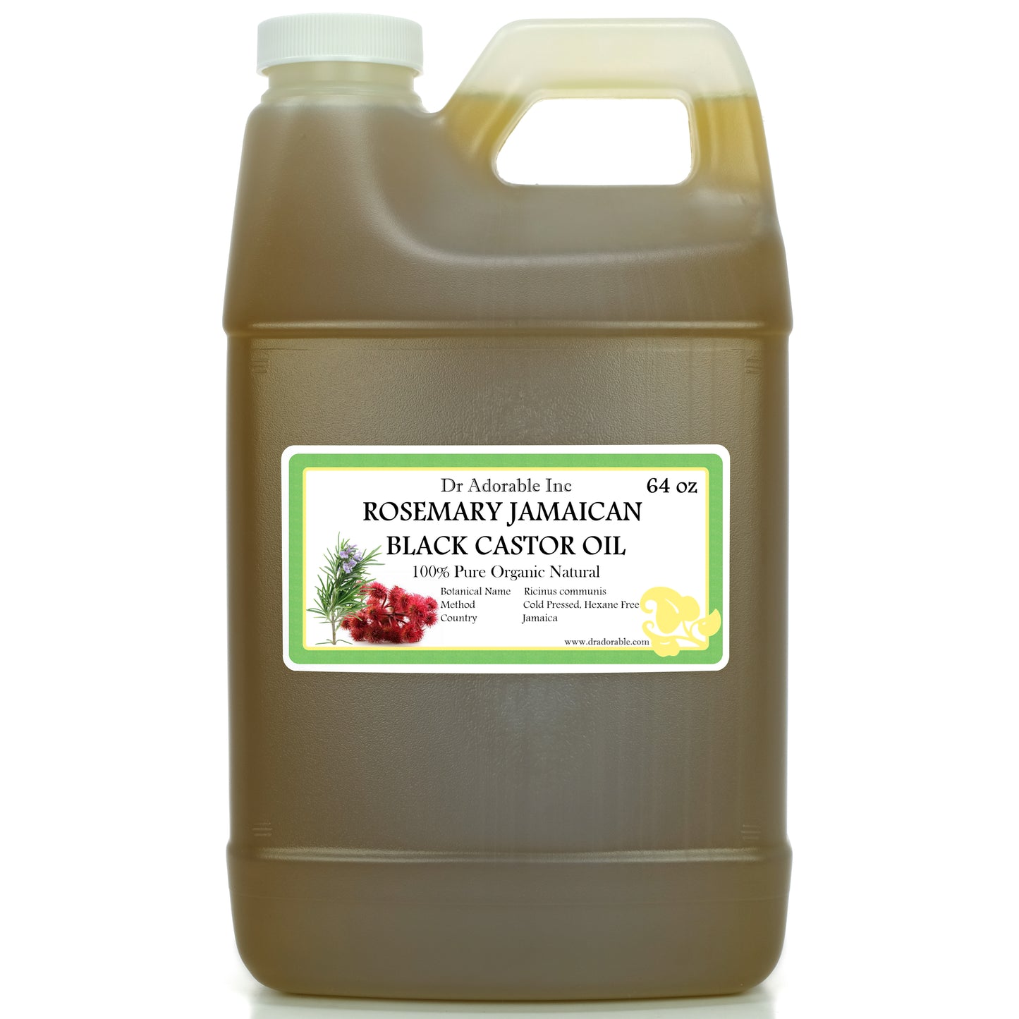 Jamaican Rosemary Black Castor Oil - Pure Natural Organic Strengthen Grow & Restore Hair Care