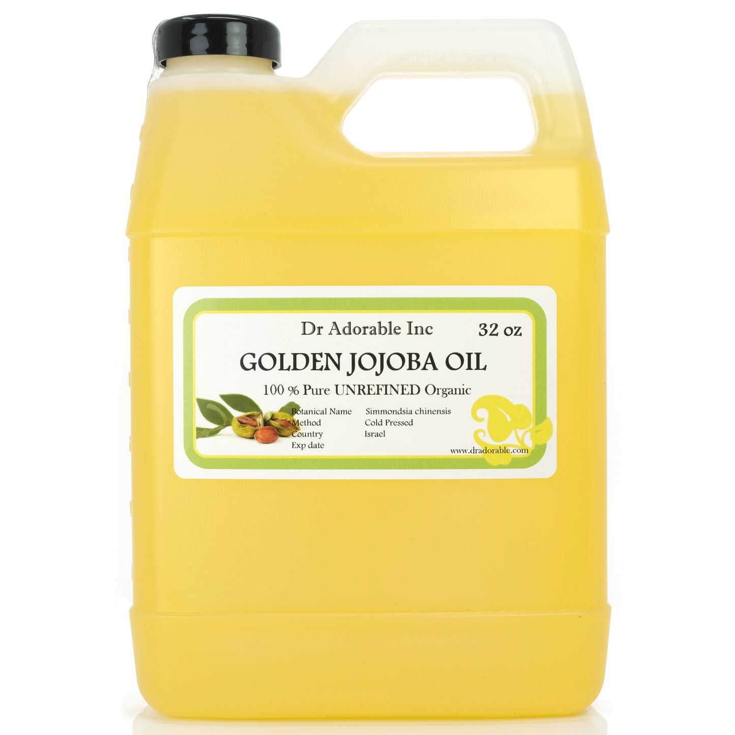 Jojoba Oil Golden Unrefined - 100% Pure Natural Organic Cold Pressed