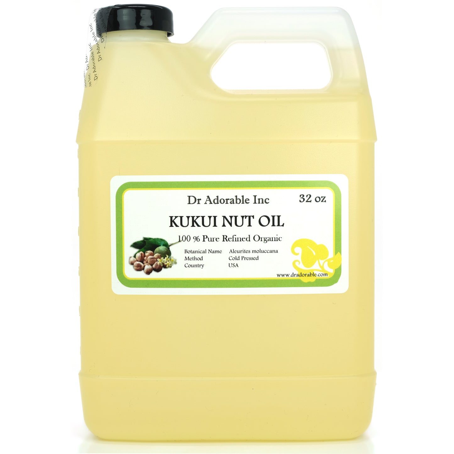 Kukui Nut Oil - 100% Pure Natural Organic Cold Pressed