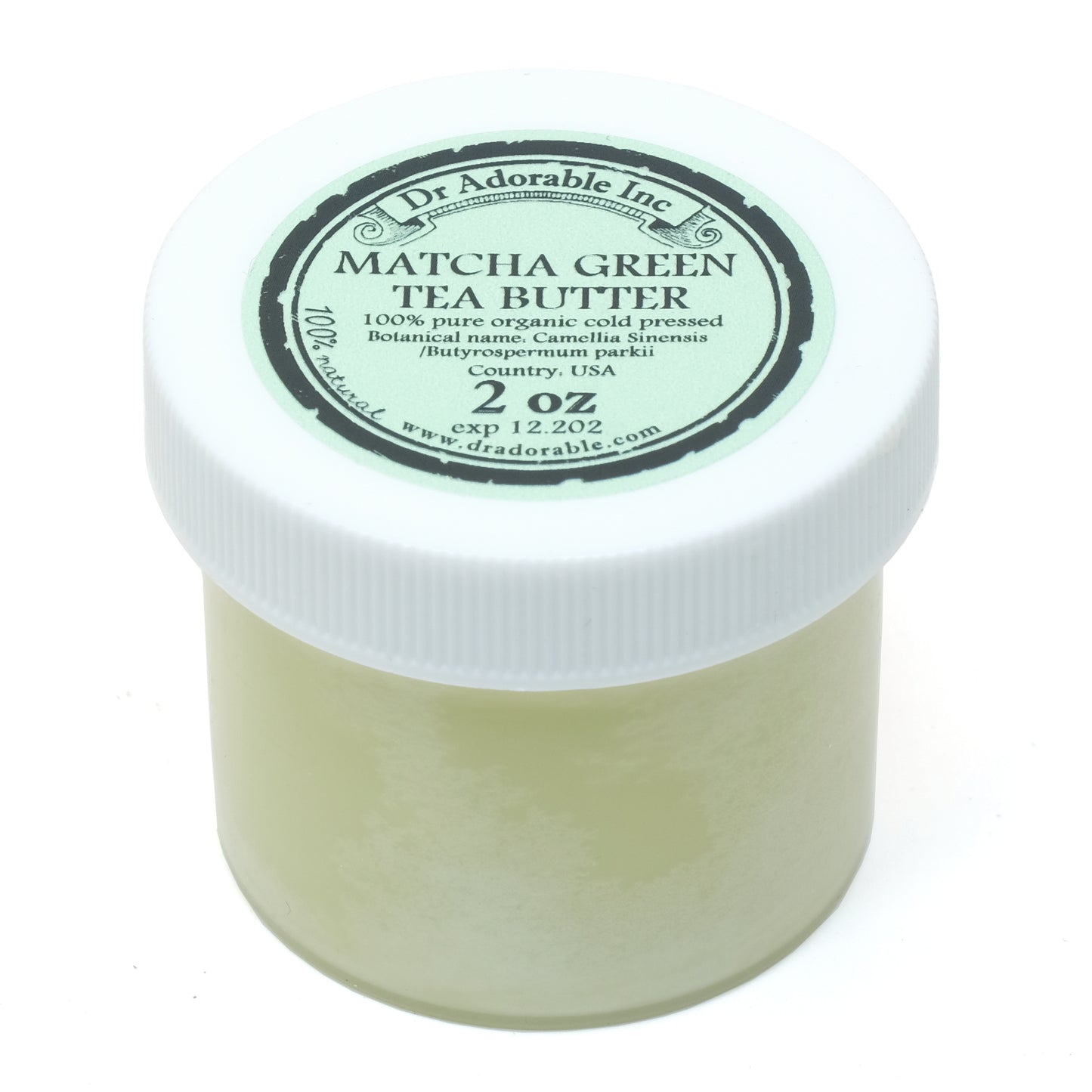 Matcha Green Tea Butter - Pure Natural Organic Cold Pressed