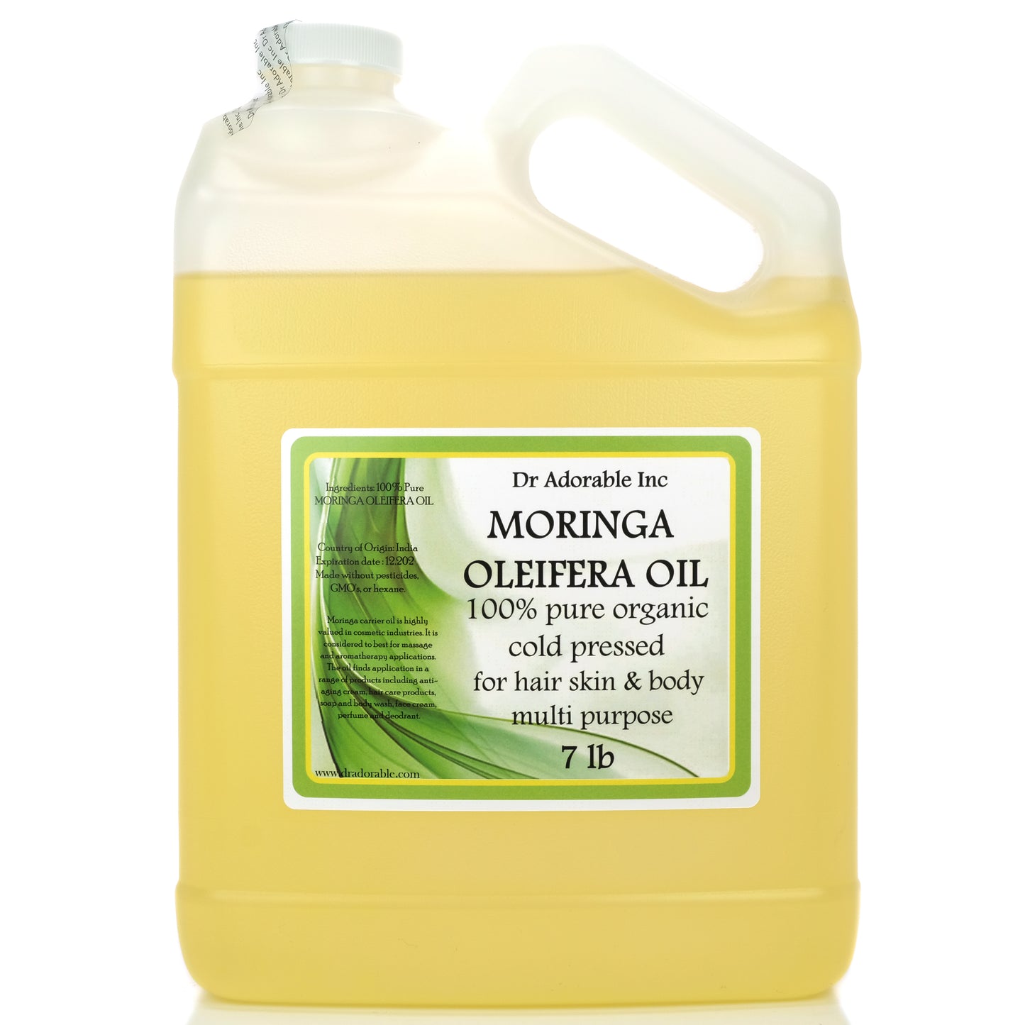 Moringa Oleifera Oil - 100% Pure Organic Natural Cold Pressed