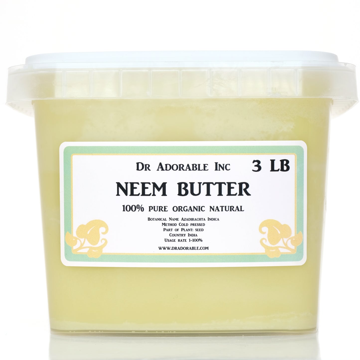Neem Seed Butter - Unrefined Pure Natural Premium Organic Cold Pressed Raw