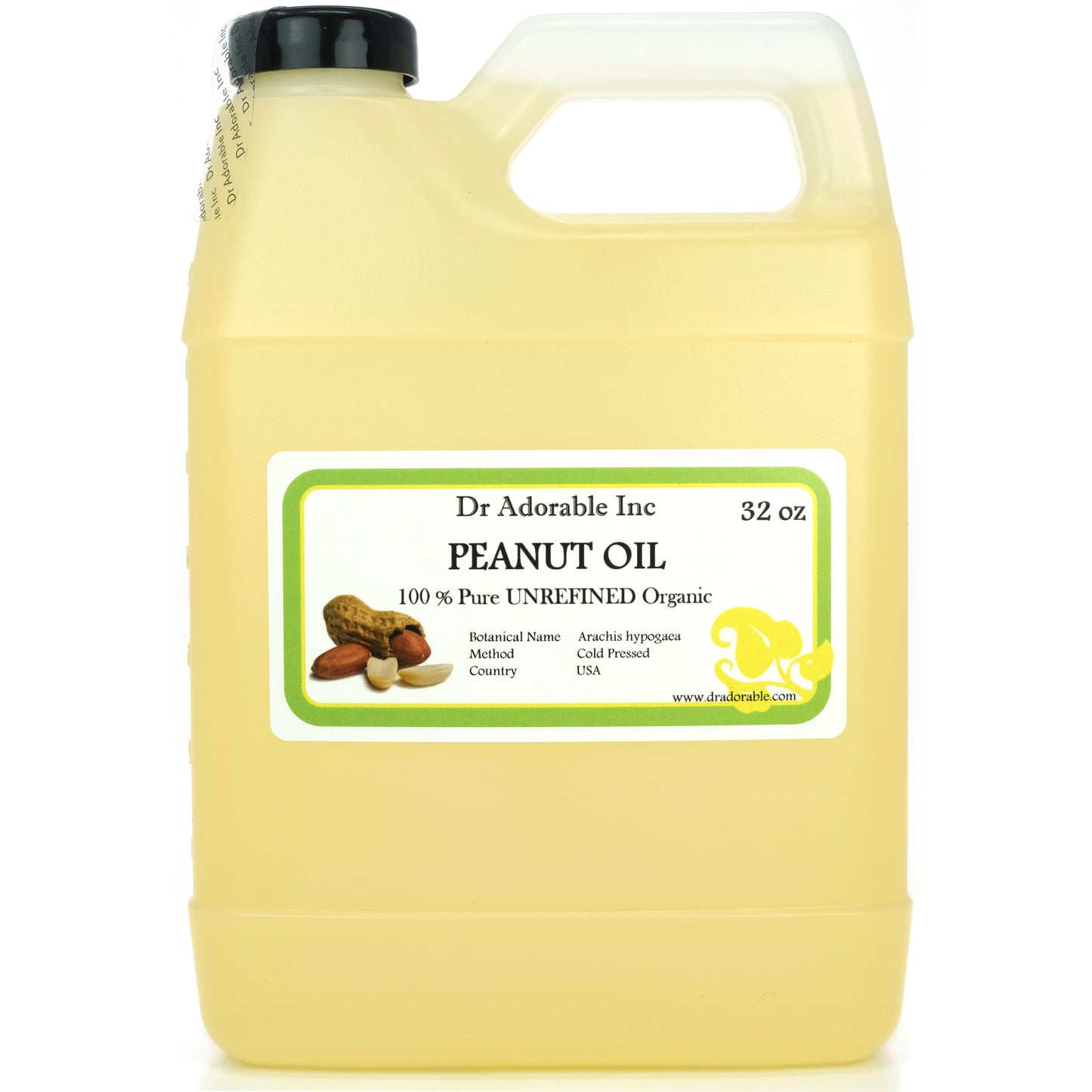 Peanut Oil Unrefined - 100% Pure Natural Premium Organic Cold Pressed