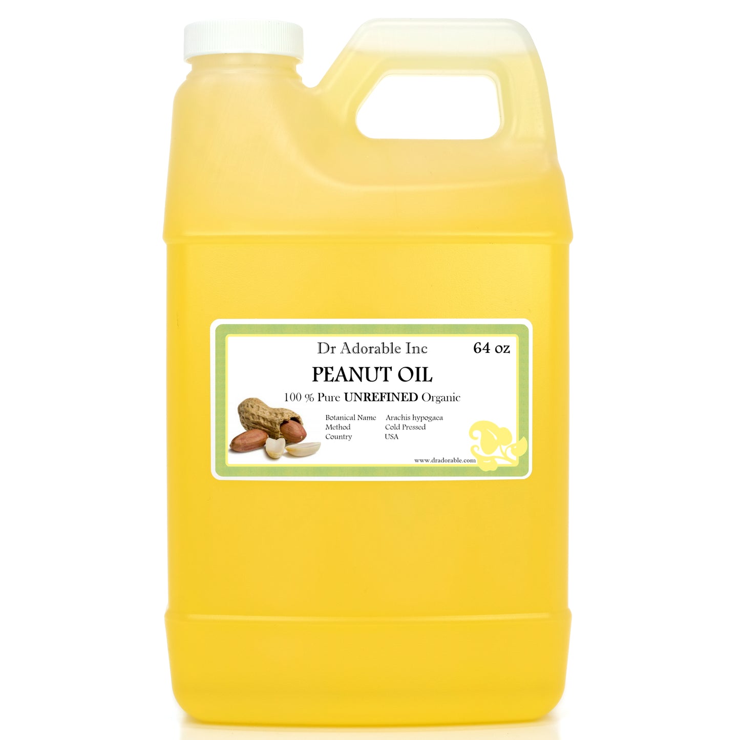 Peanut Oil Unrefined - 100% Pure Natural Premium Organic Cold Pressed