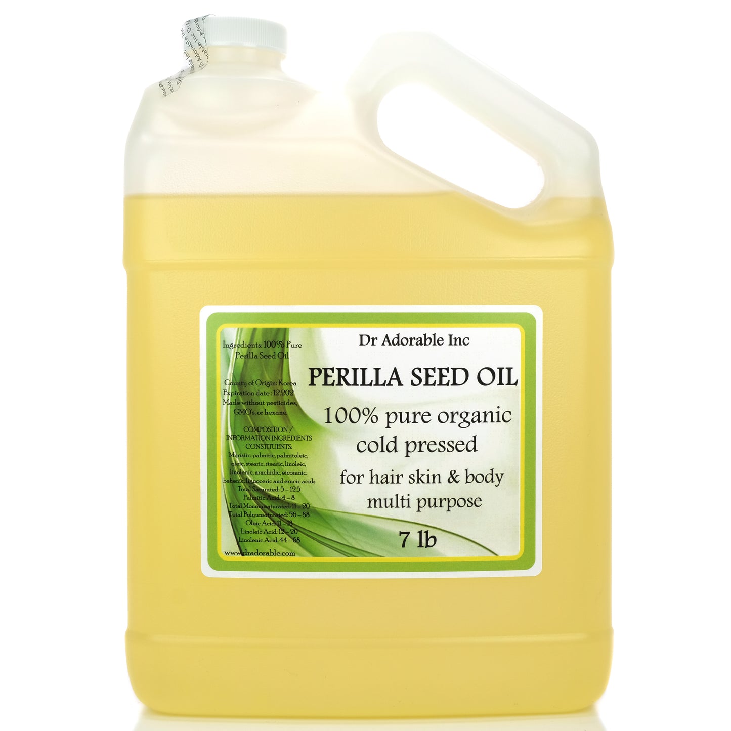 Perilla Seed Oil - 100% Pure Natural Organic Cold Pressed