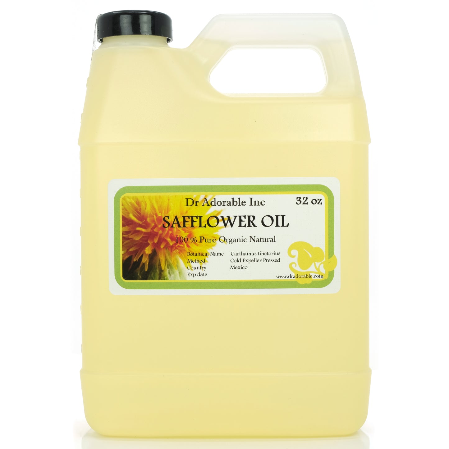 Safflower Oil - 100% Pure Natural High Oleic Organic Cold Pressed
