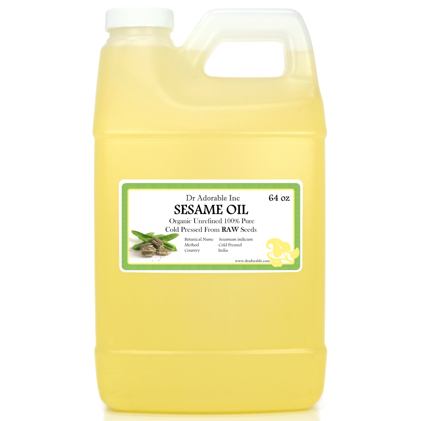 Sesame Seed Oil From RAW Seed - Unrefined 100% Pure Natural Organic Cold Pressed