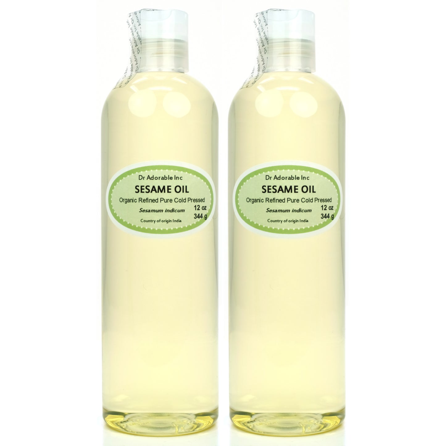 Sesame Seed Oil Refined - 100% Pure Natural Organic Cold Pressed
