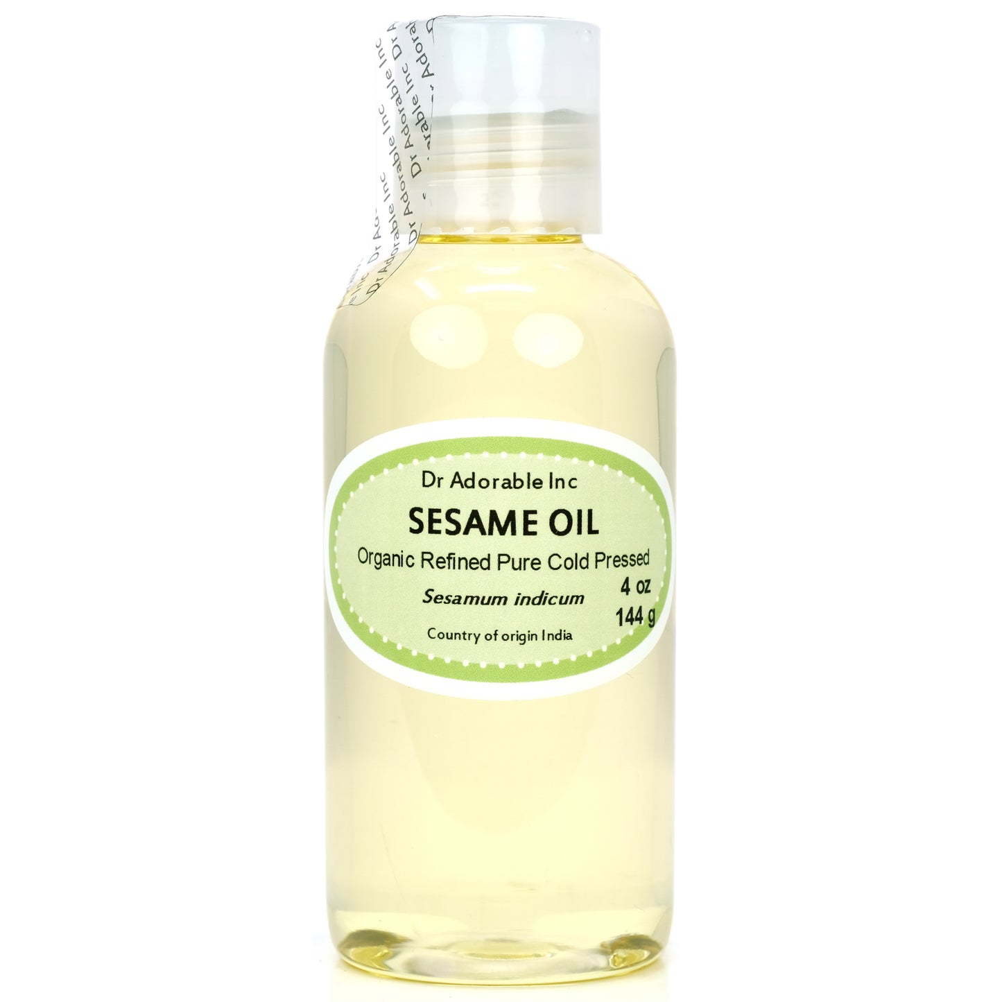 Sesame Seed Oil Refined - 100% Pure Natural Organic Cold Pressed