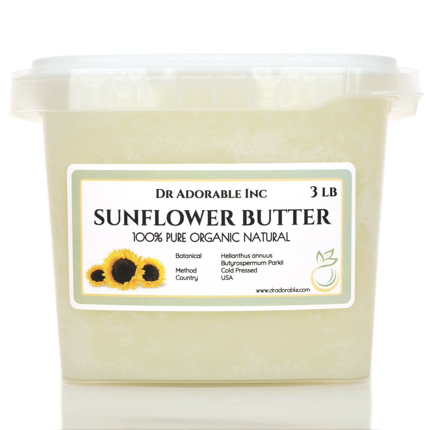 Sunflower Butter - Natural Organic Cold Pressed