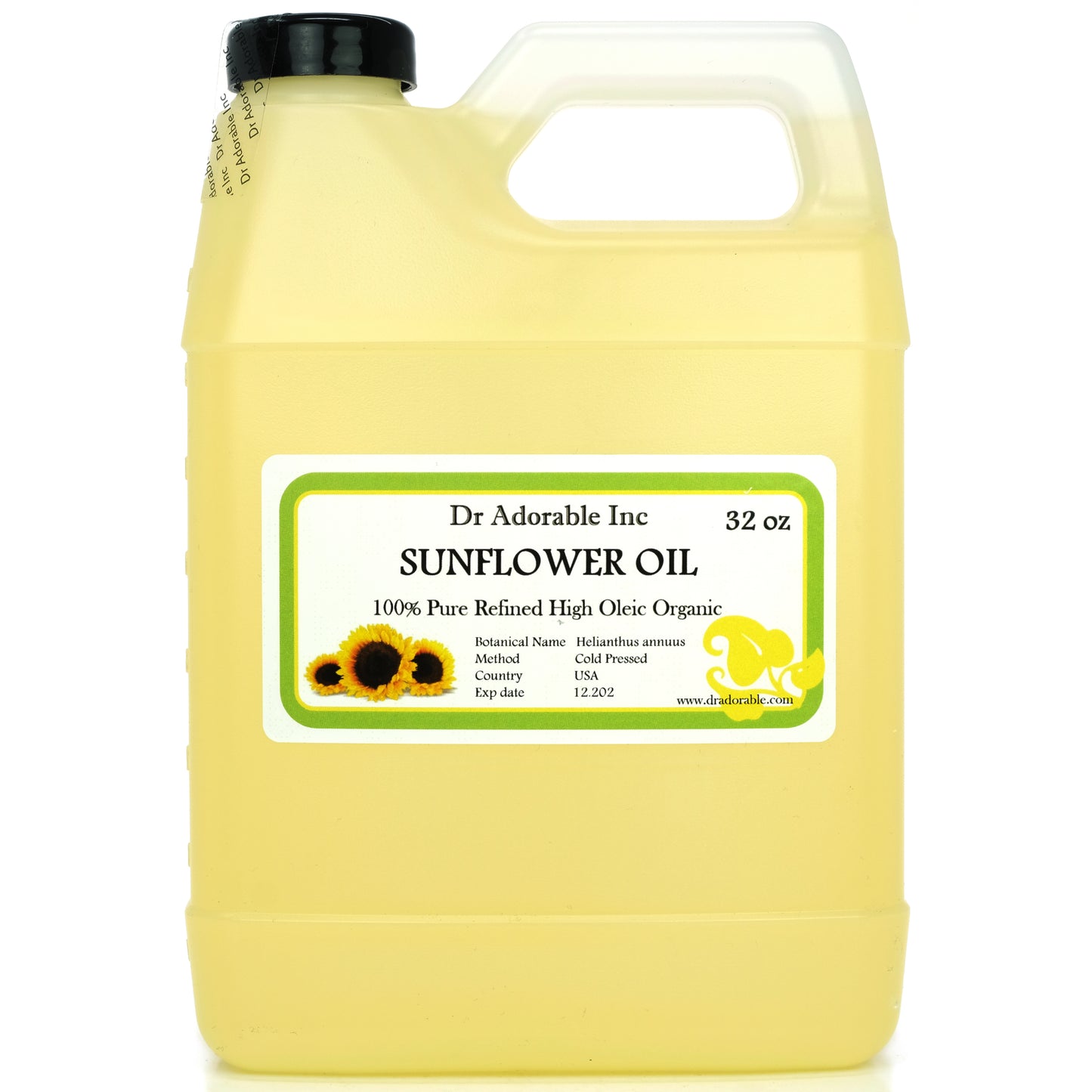 Sunflower Oil Refined - 100% Pure Natural Premium Organic Cold Pressed