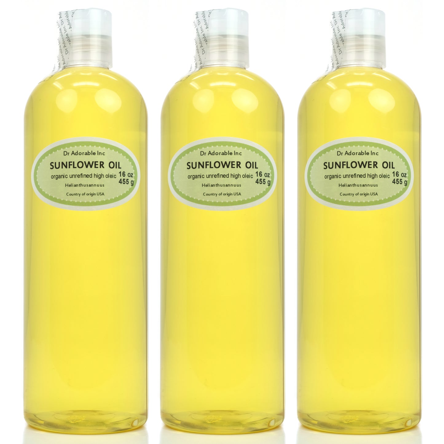Sunflower Oil Unrefined - 100% Pure Natural Premium Organic Cold Pressed