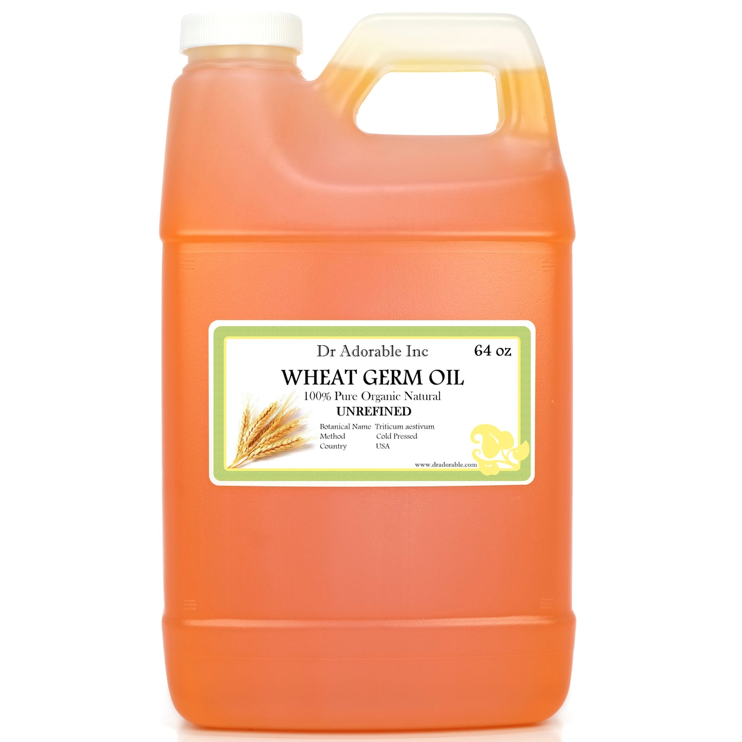 Wheat Germ Oil Unrefined - 100% Pure Natural Organic Cold Pressed
