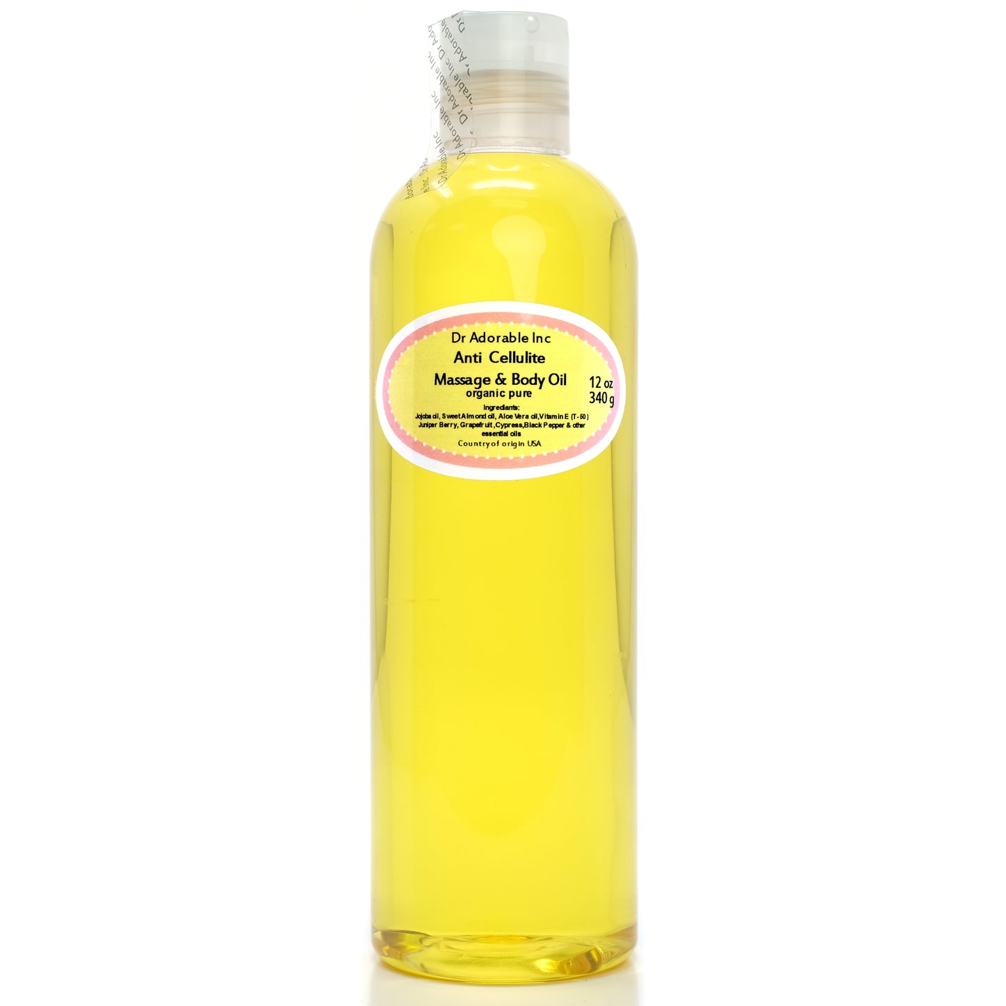 Anti Cellulite Body Massage Oil - with a Firming Essential and Carrier Oils Blend