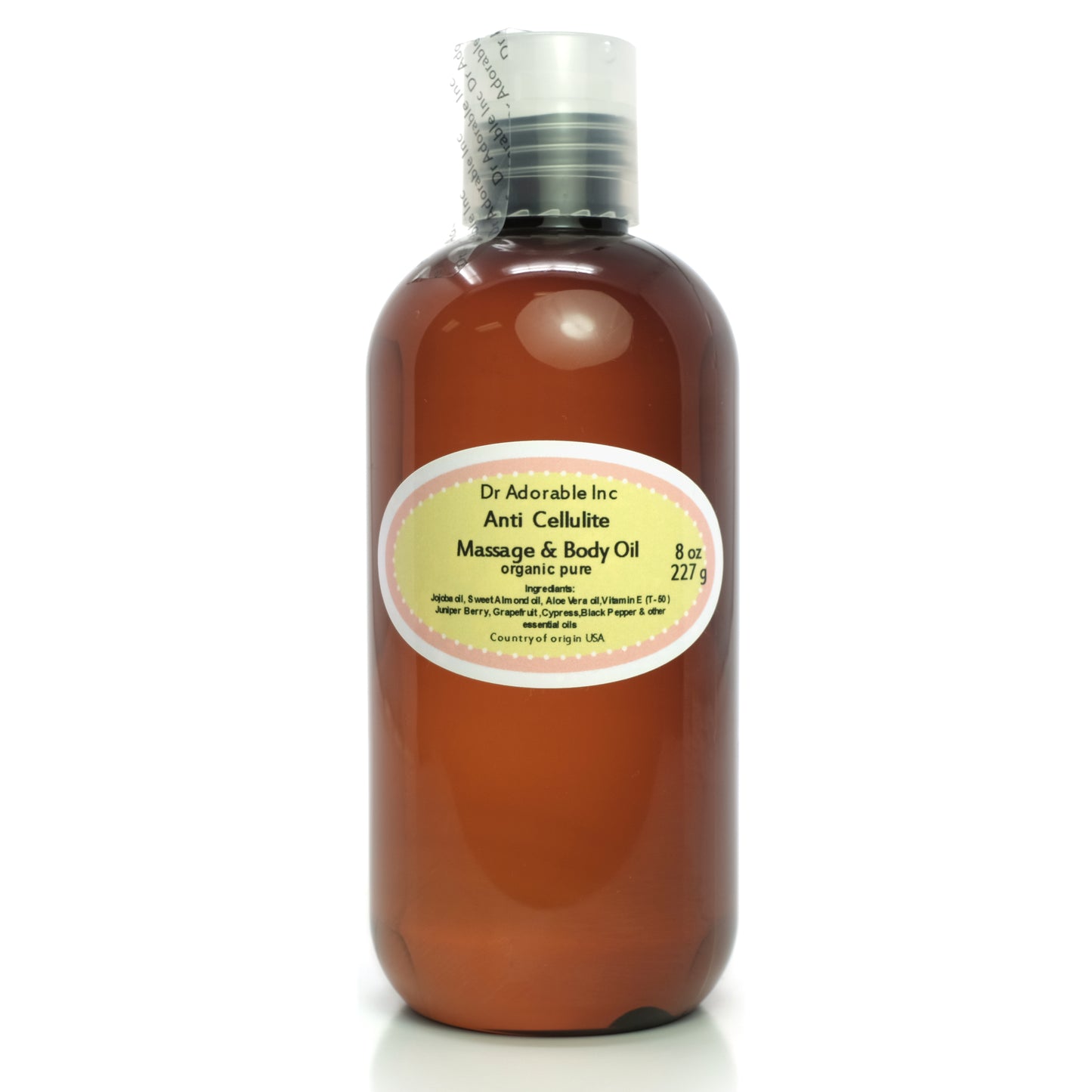 Anti Cellulite Body Massage Oil - with a Firming Essential and Carrier Oils Blend