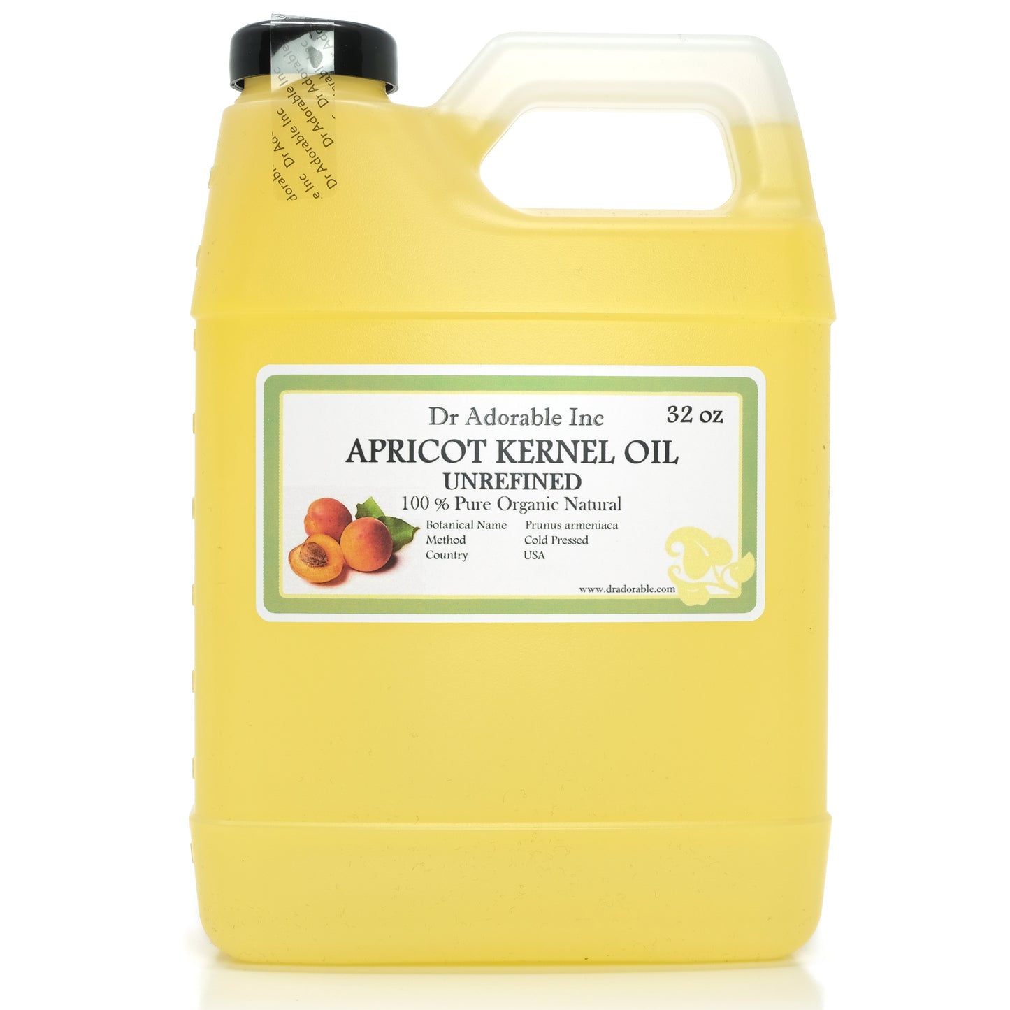 Apricot Kernel Oil Unrefined - 100% Pure Natural Organic Cold Pressed