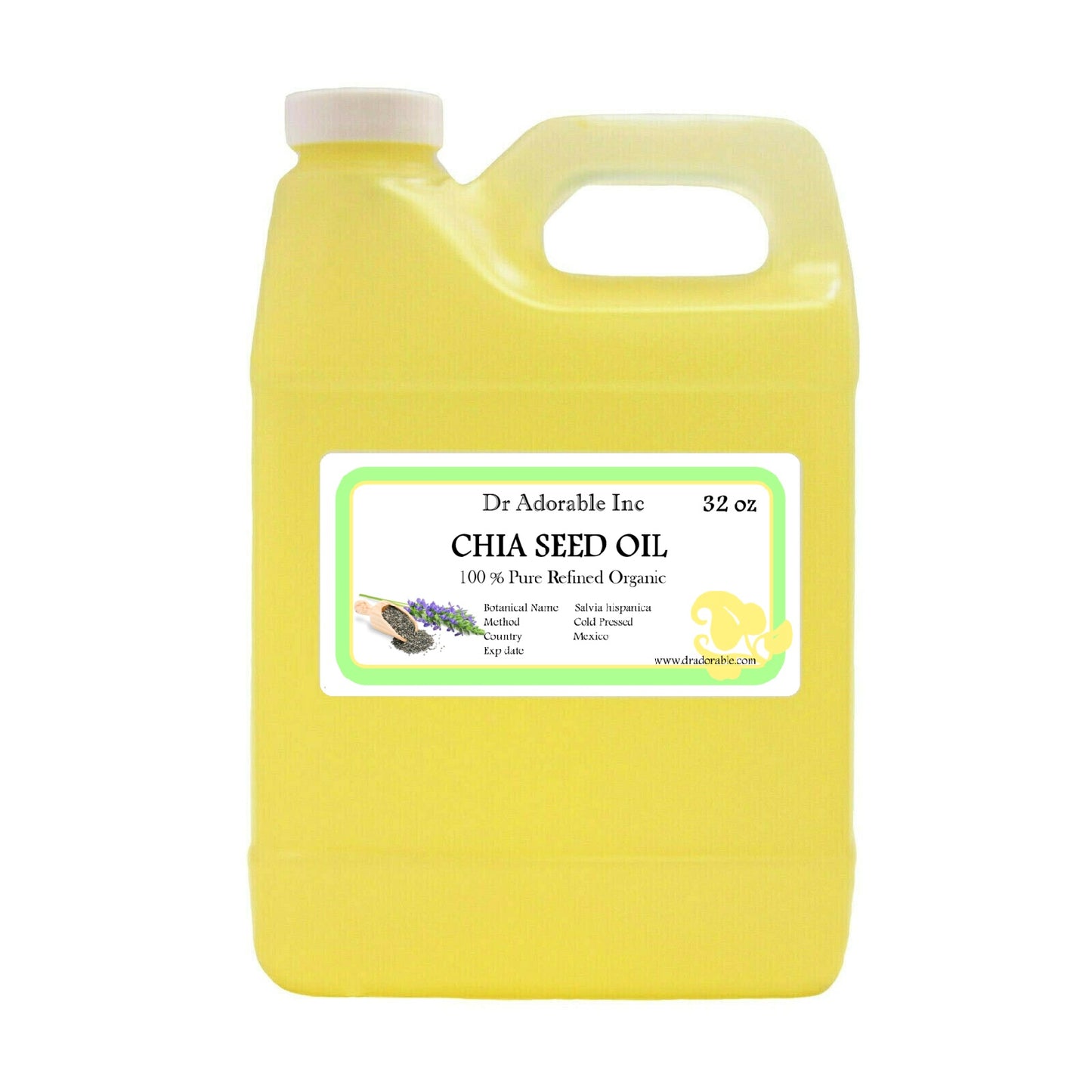 Chia Seed Oil - 100% Pure & Organic Cold Pressed