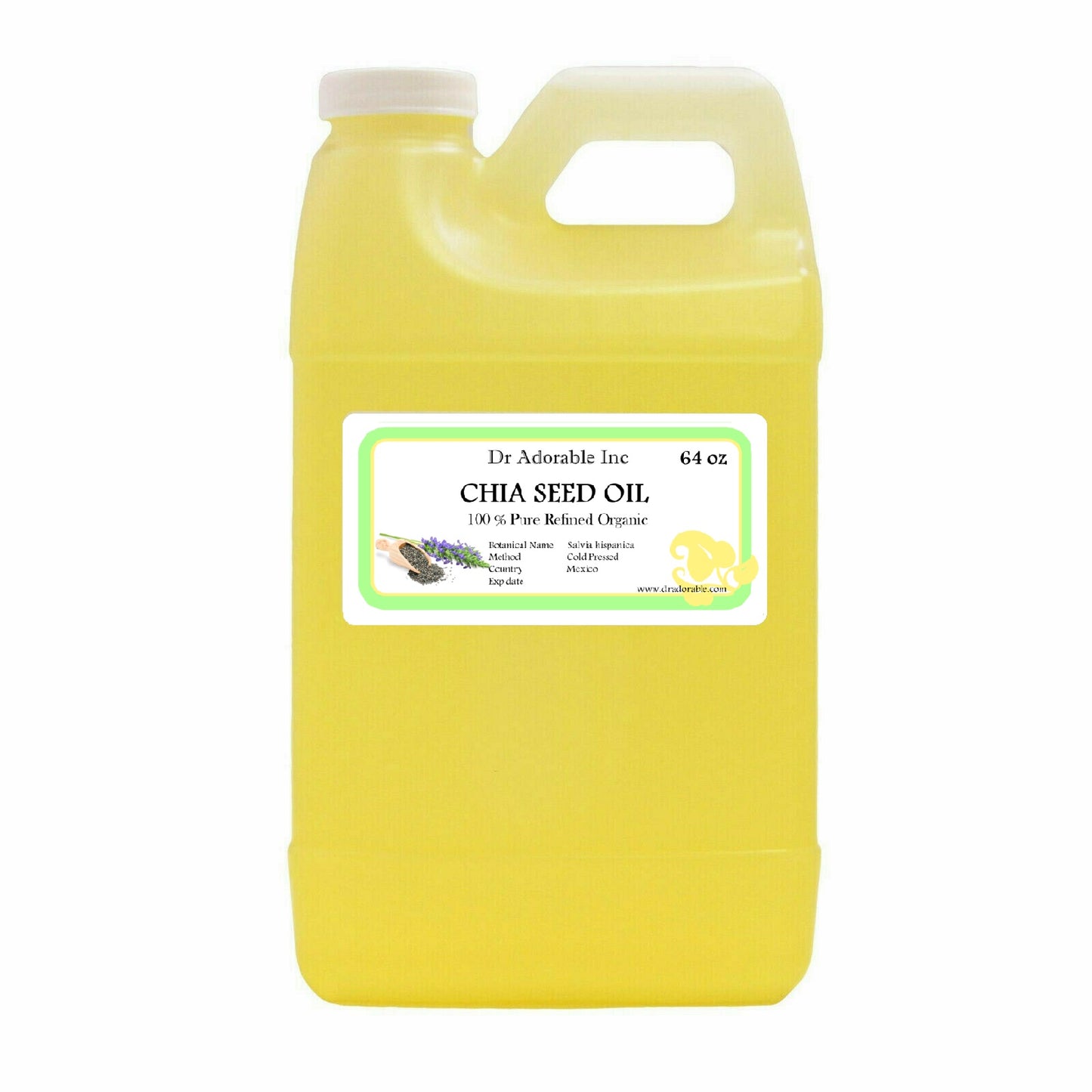 Chia Seed Oil - 100% Pure & Organic Cold Pressed
