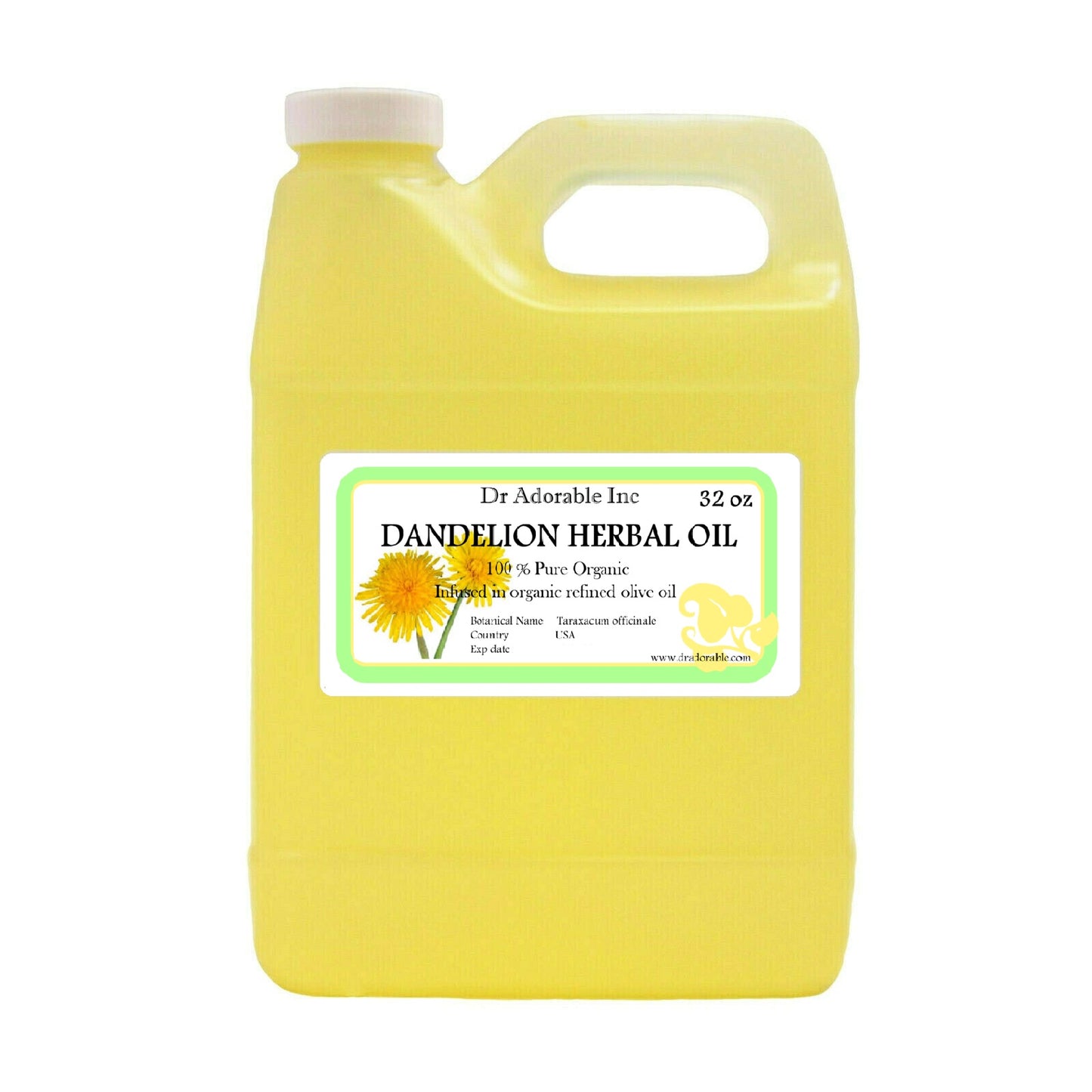 Dandelion Herbal Oil - Organic Cold Pressed Fresh Natural