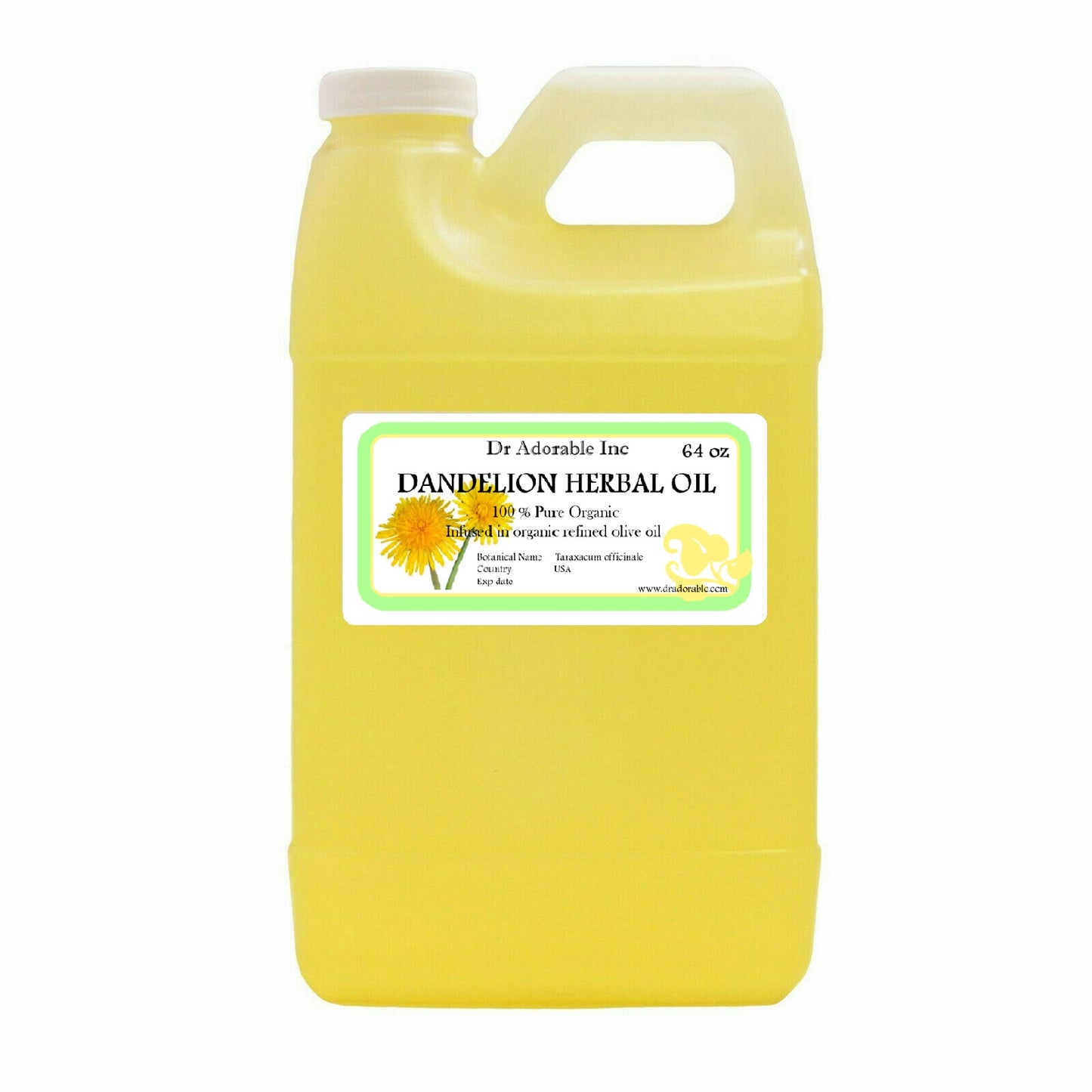 Dandelion Herbal Oil - Organic Cold Pressed Fresh Natural