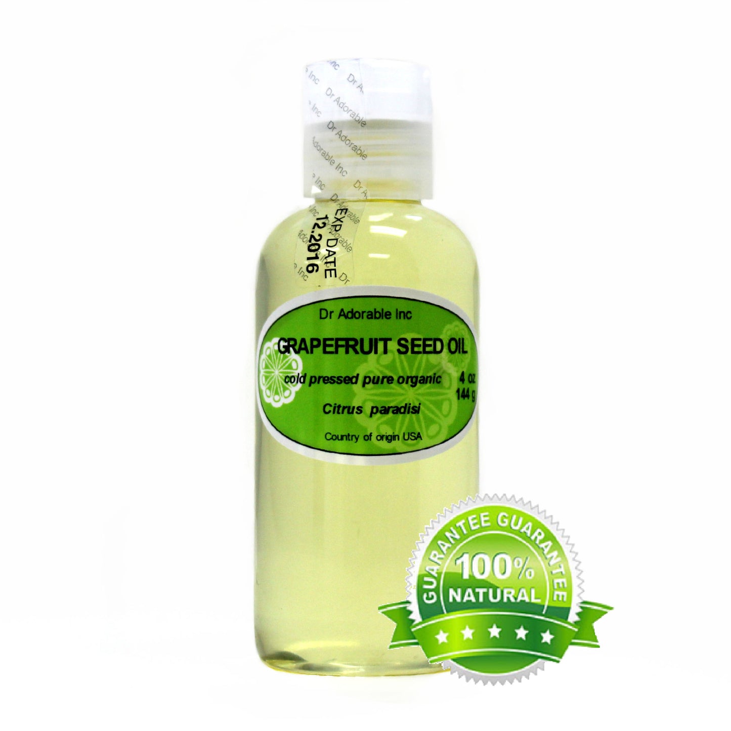 Grapefruit Seed Oil - 100% Pure Natural Organic Cold Pressed