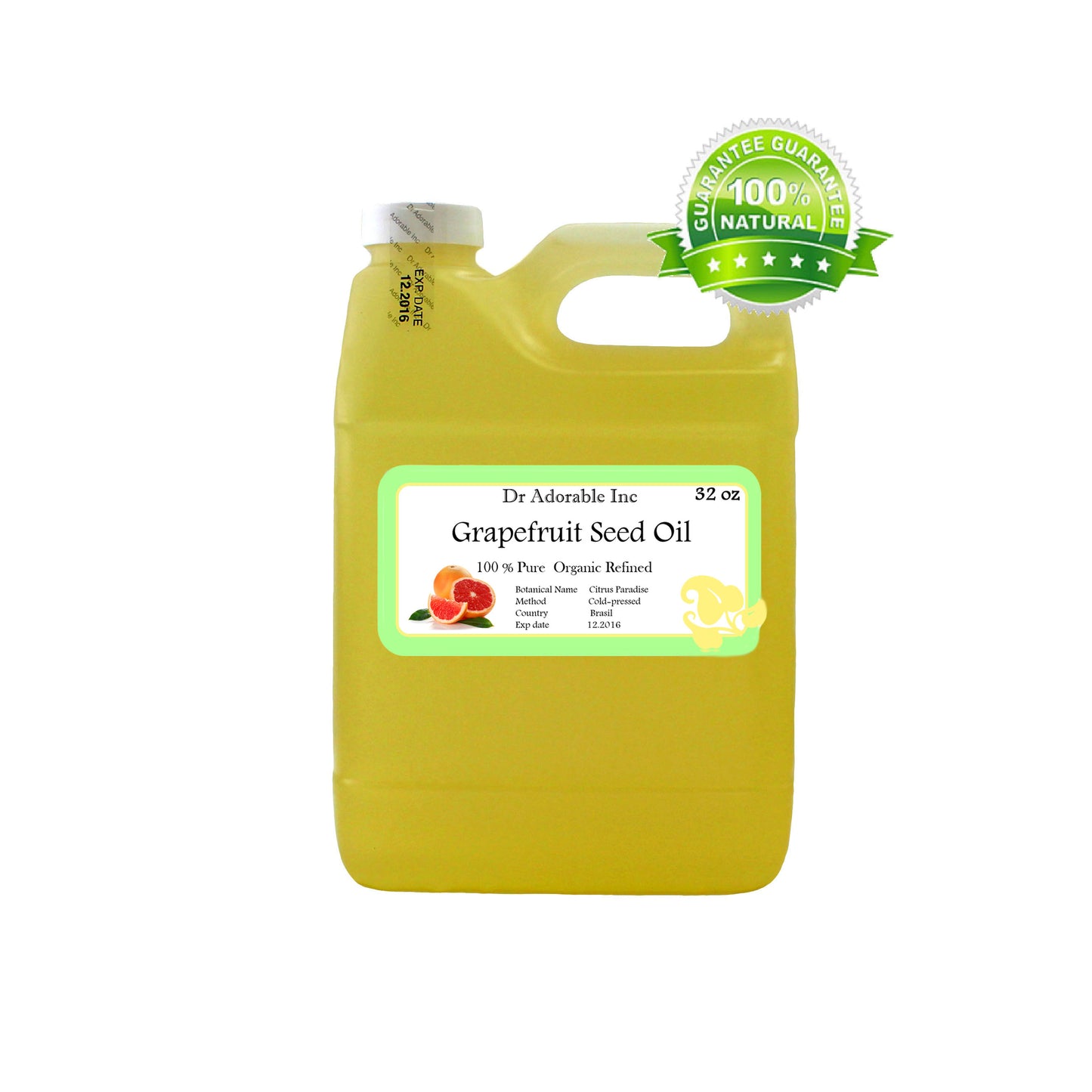 Grapefruit Seed Oil - 100% Pure Natural Organic Cold Pressed