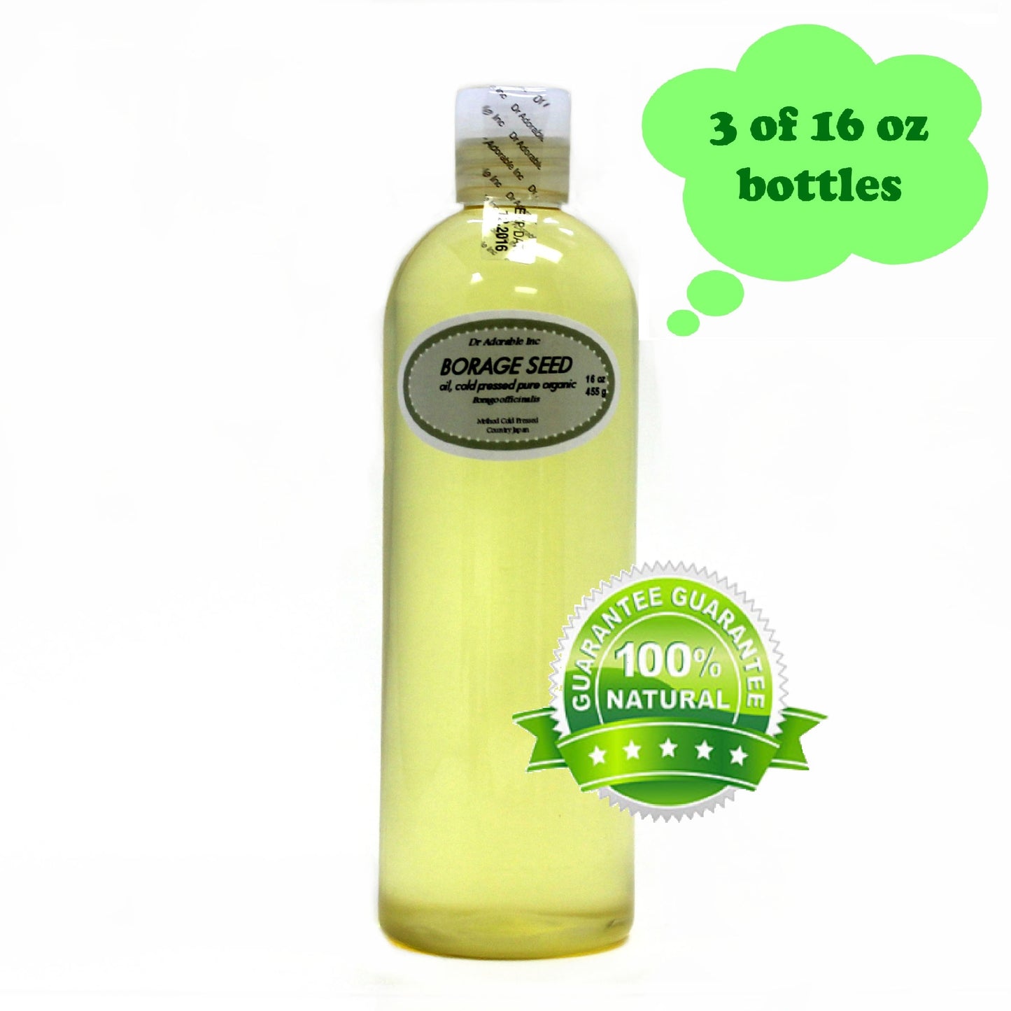 Borage Oil - Pure Organic Cold Pressed